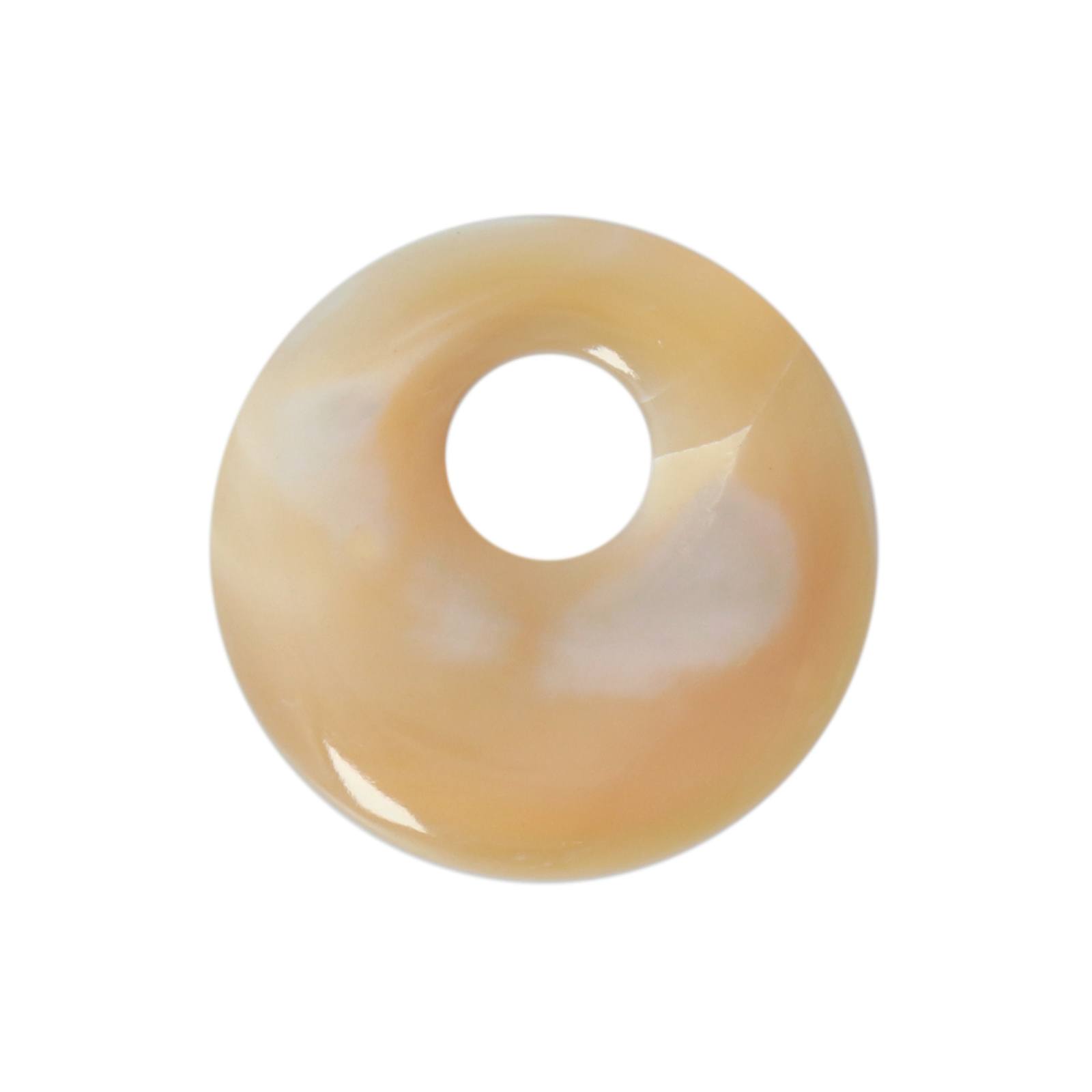 perlmutt anhänger donut braun 20mm | 1st