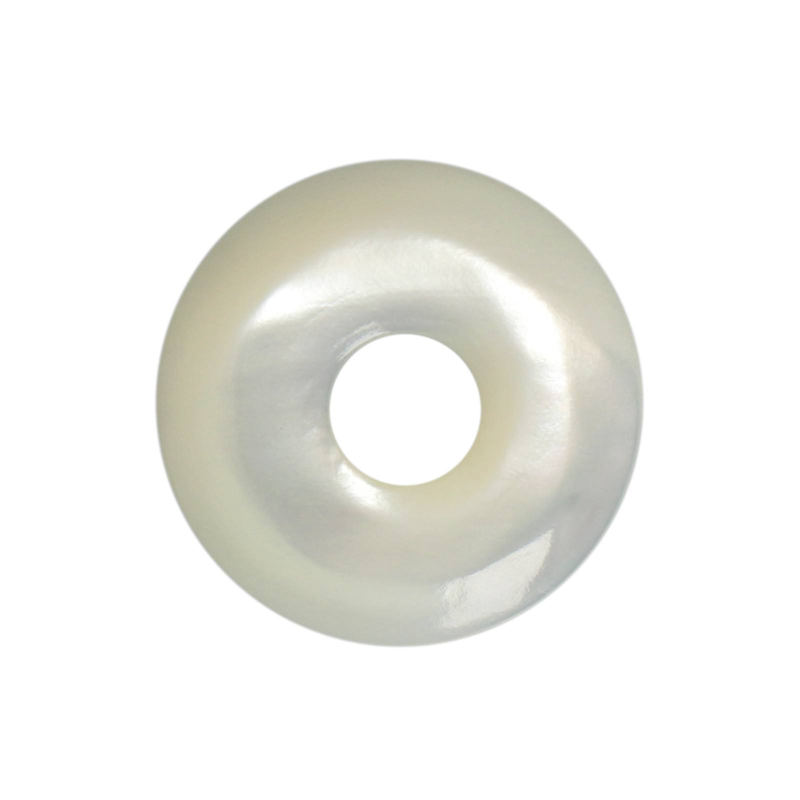 perlmutt anhänger donut weiß 20mm | 1st