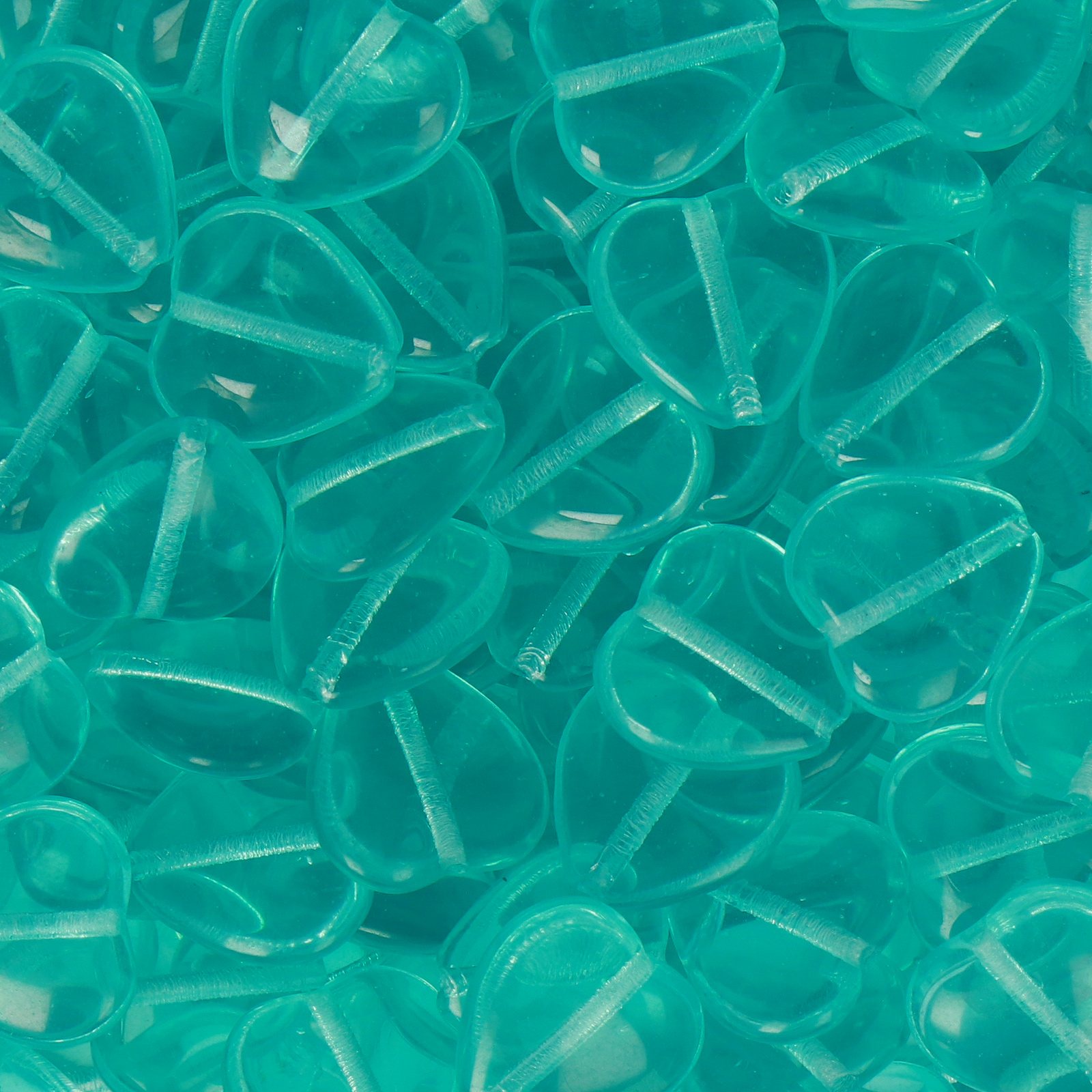 böhmische glasperlen herz turquoise 10mm | 25st