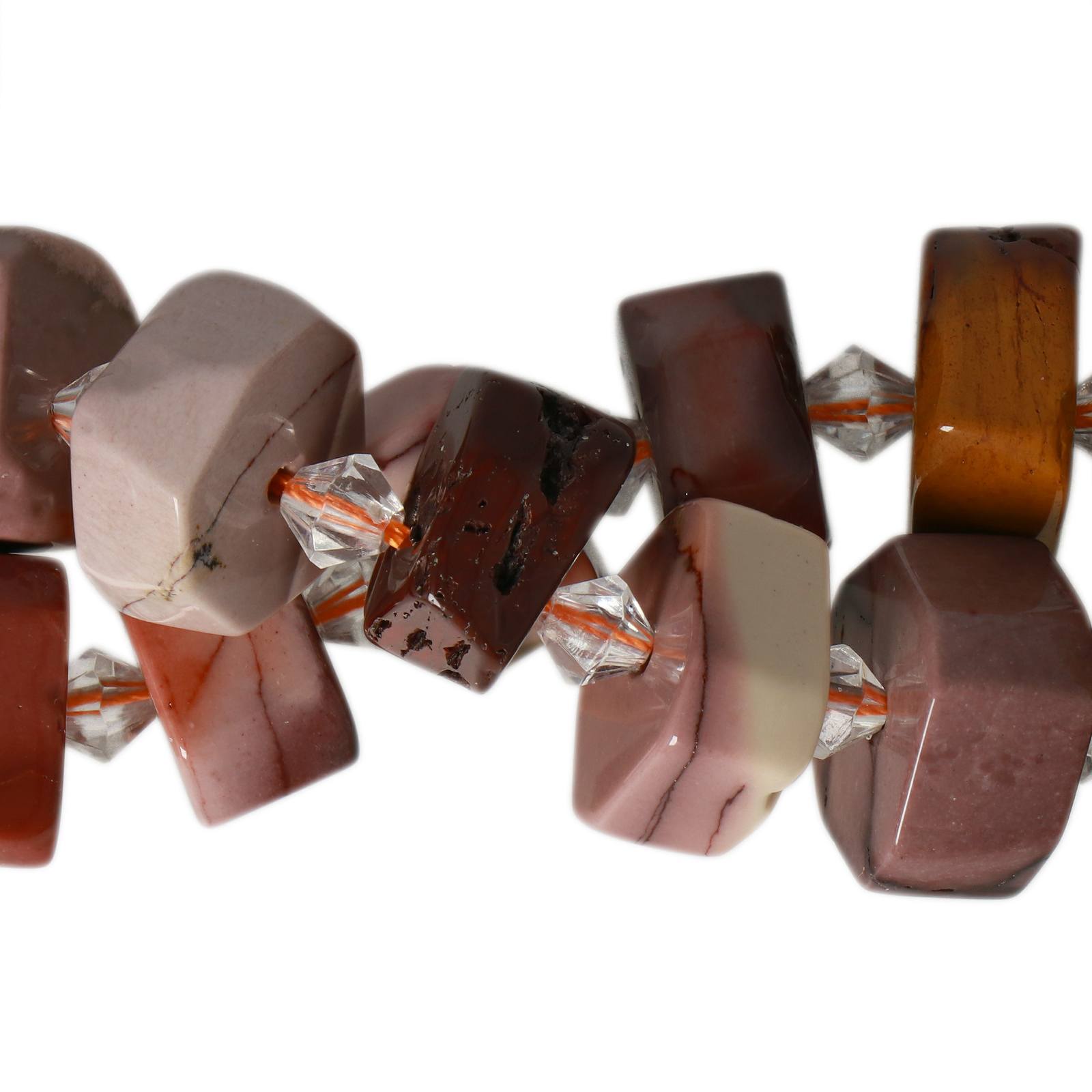 mookaite achteckige rondelle 16x7mm | strang 38/40cm