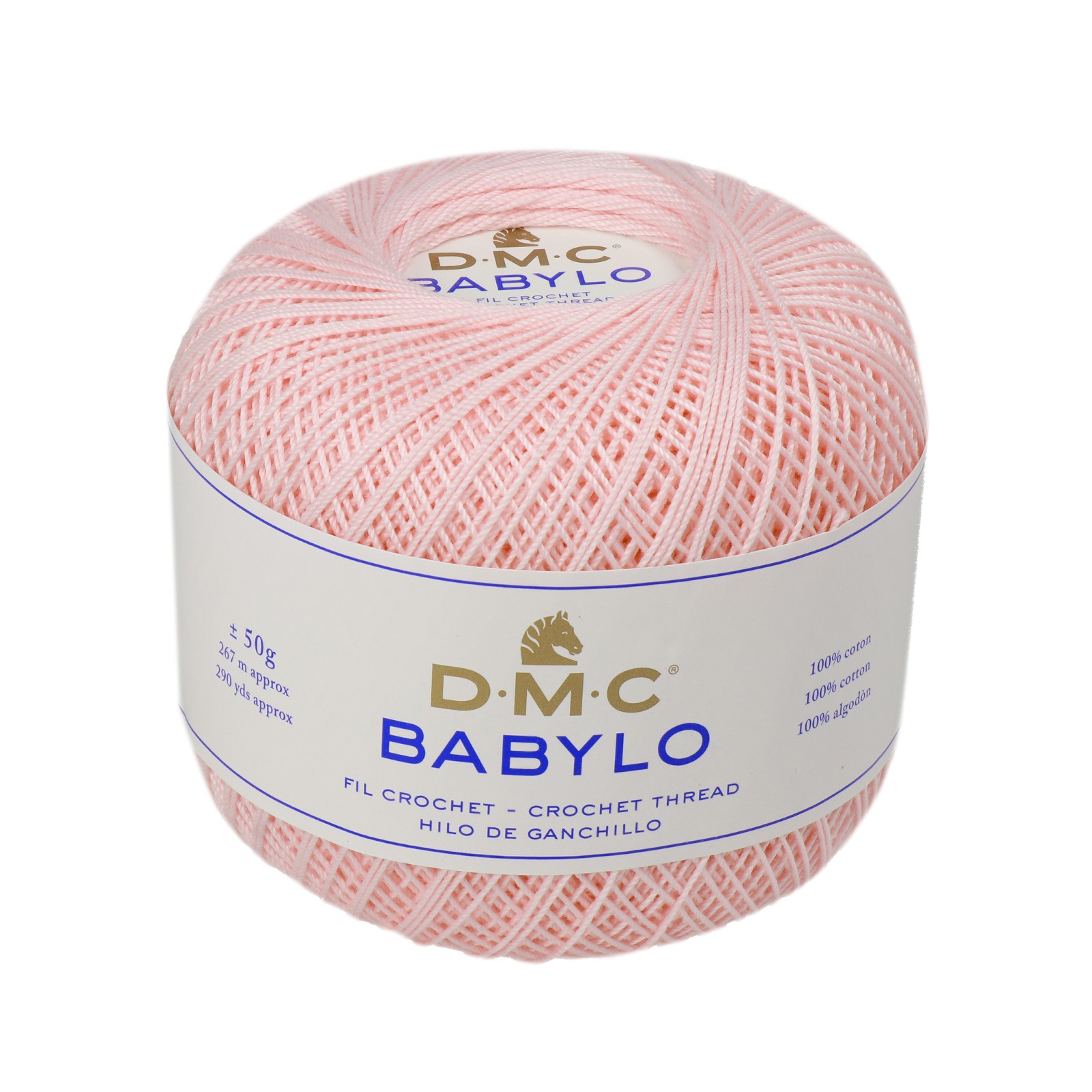 babylo 10 dmc crochet thread - baby pink (818) - 50gr (267mt) | 1pc