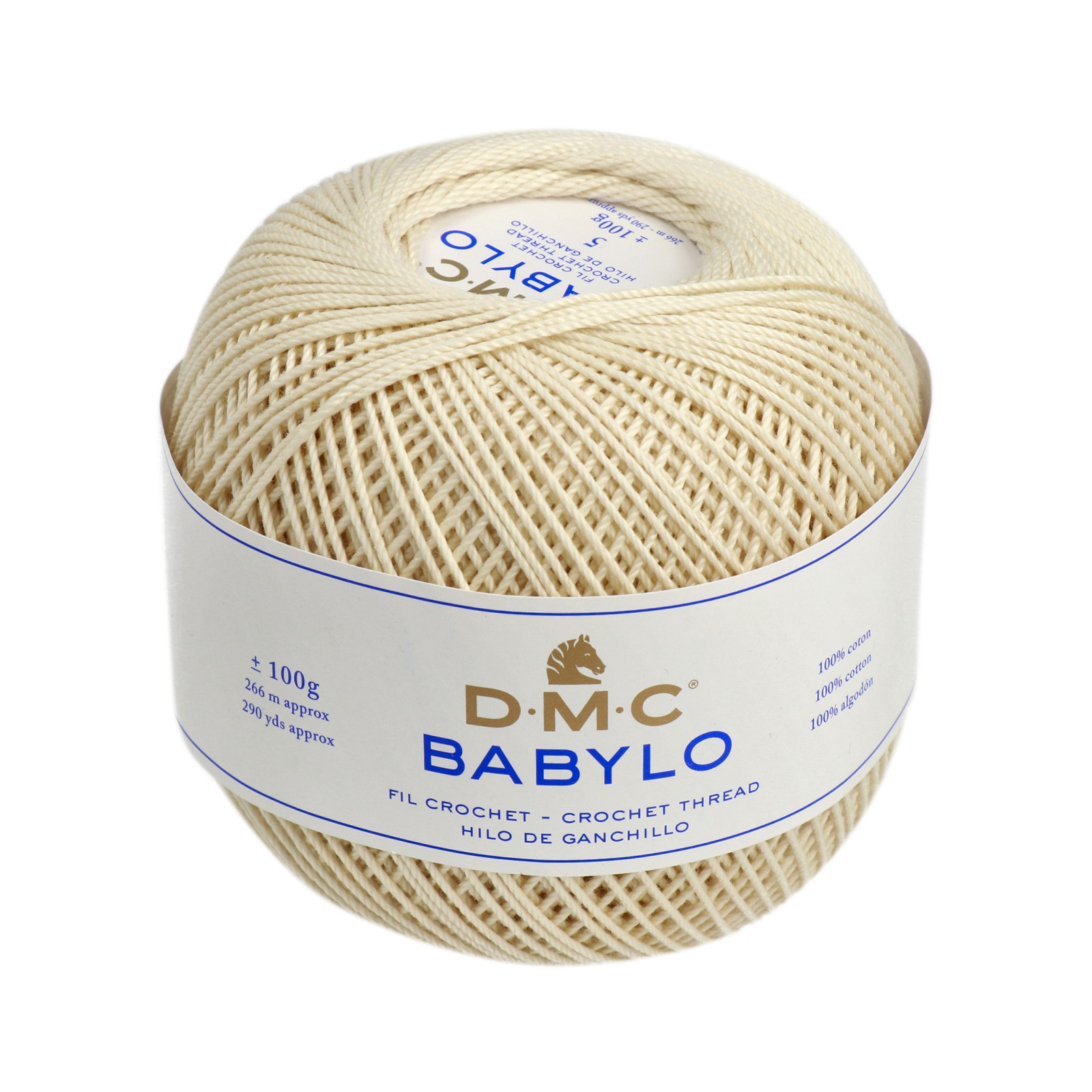babylo 5 dmc crochet thread - ecrù (ecru) - 100gr (266mt) | 1pc