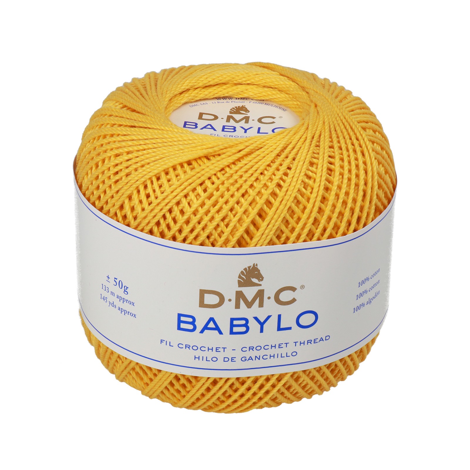 babylo 5 dmc crochet thread - yellow (725) - 50gr (133mt) | 1pc