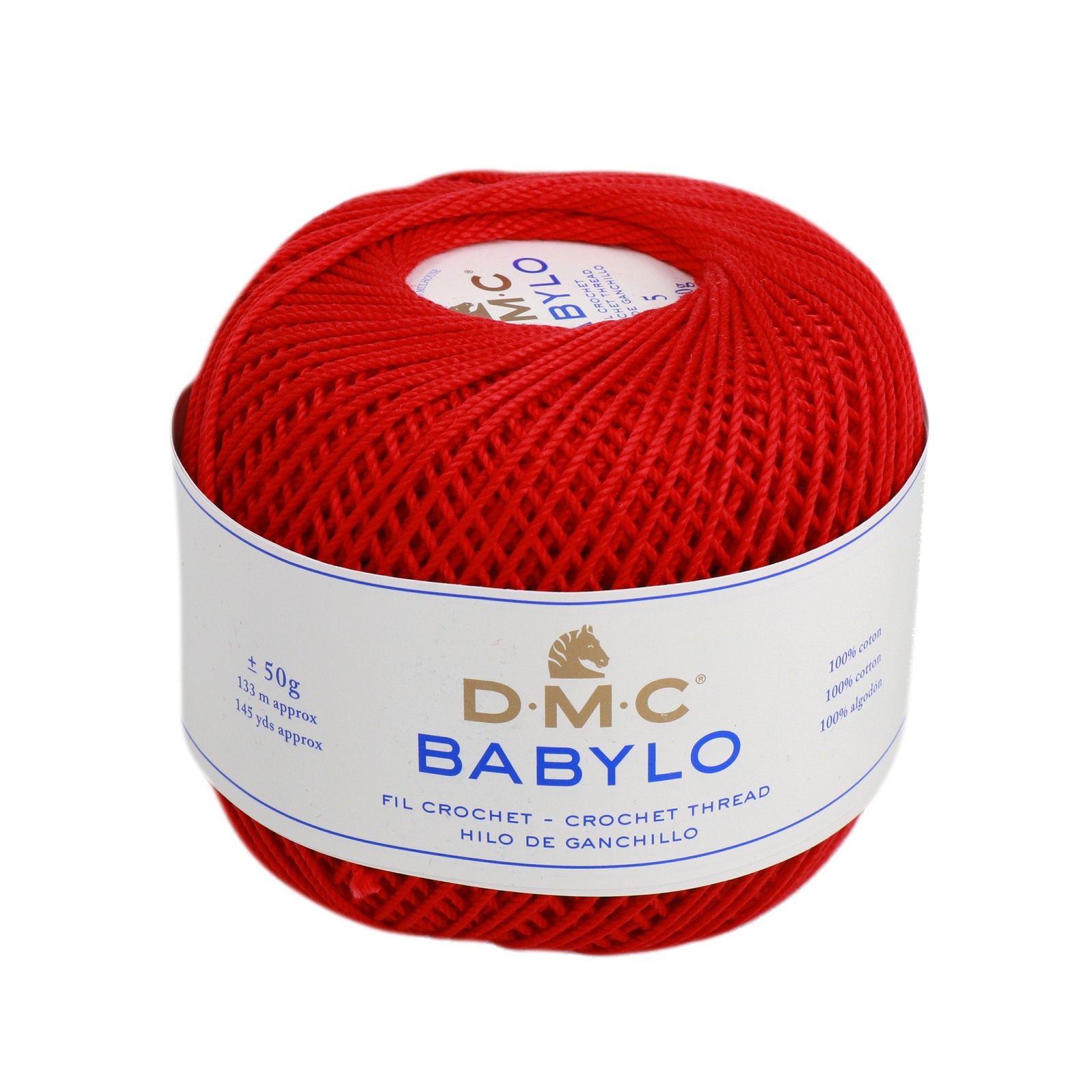 babylo 5 dmc häkelgarn - rot (321) - 50gr (133mt) | 1st