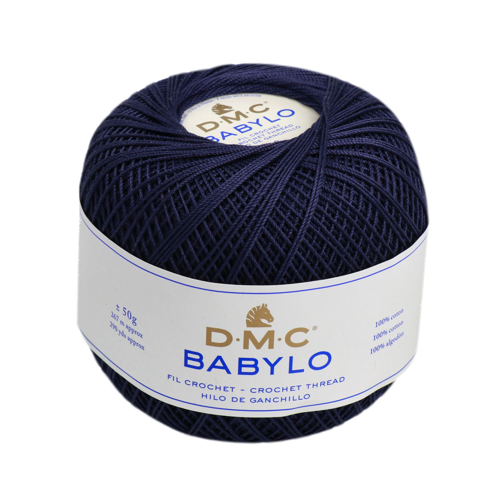 babylo 10 dmc crochet thread - navy blue (823) - 50gr (267mt) | 1pc