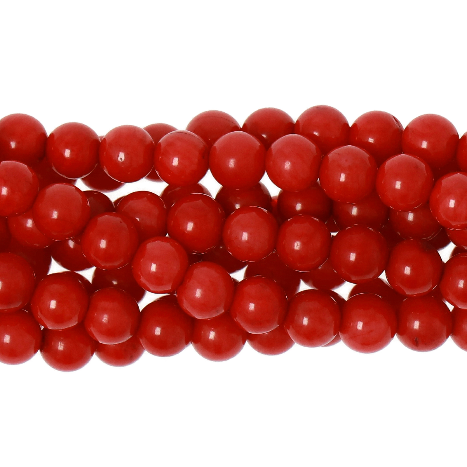 red bamboo coral smooth round 3,5-4mm | 15/16-inch strand