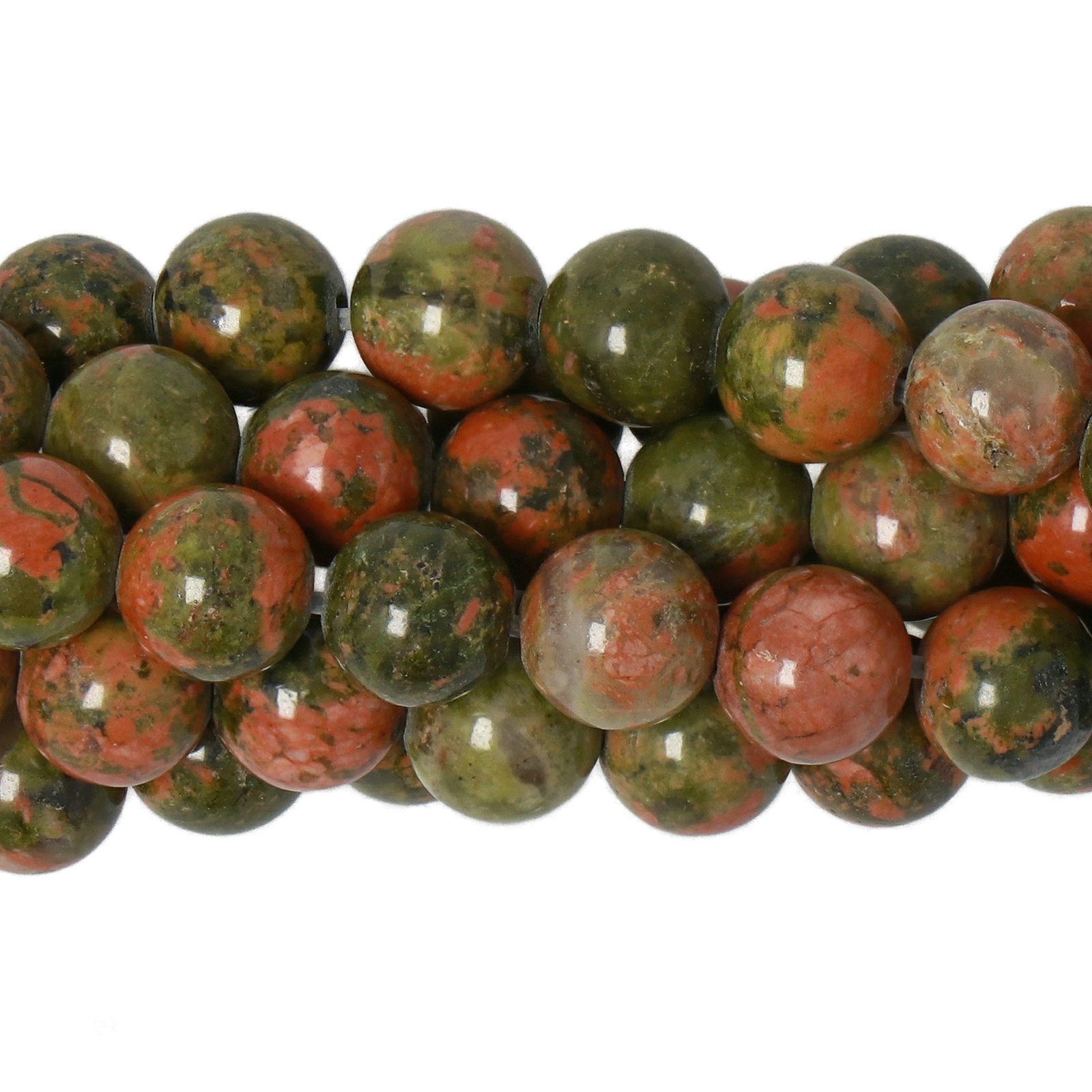 unakite smooth round 6mm | 16-inch strand