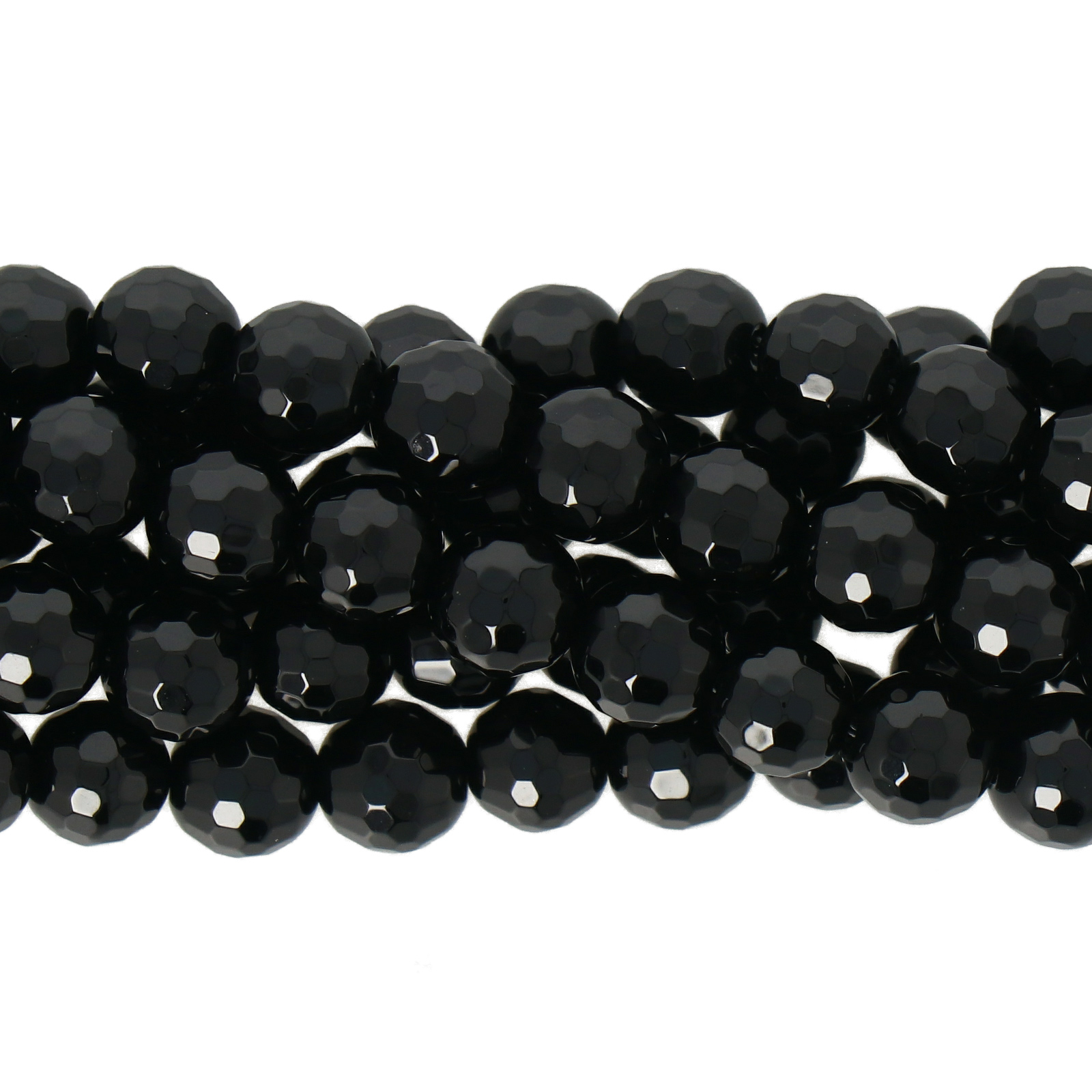 Perle Onice Nero Sfaccettate 8mm - Filo Da 39,4 Cm Per Creazione Gioielli Fai Da Te - Circa 48 Pezzi