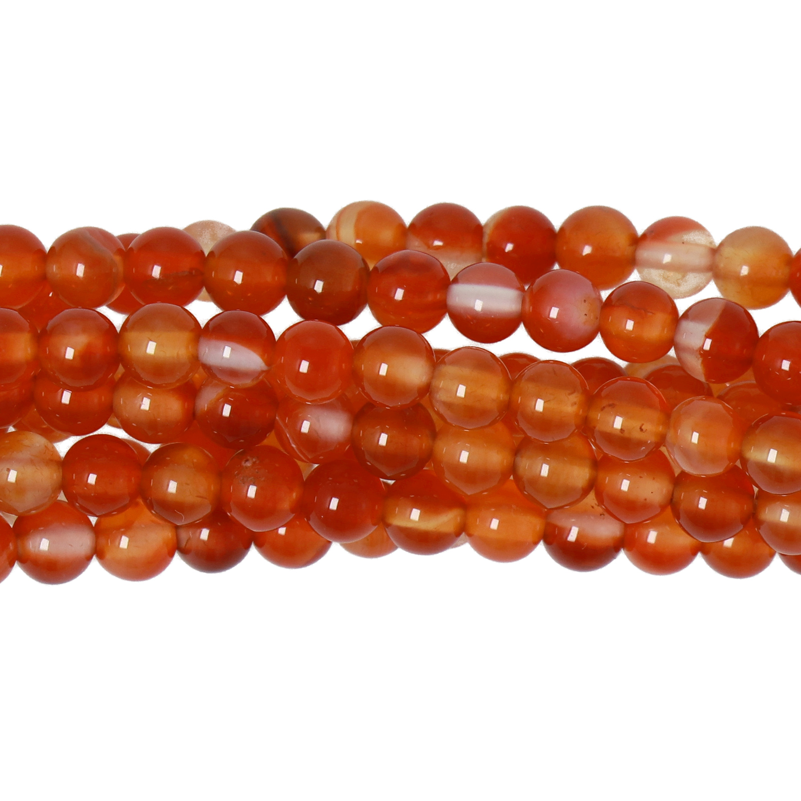 natural carnelian smooth round 4mm | 16-inch strand