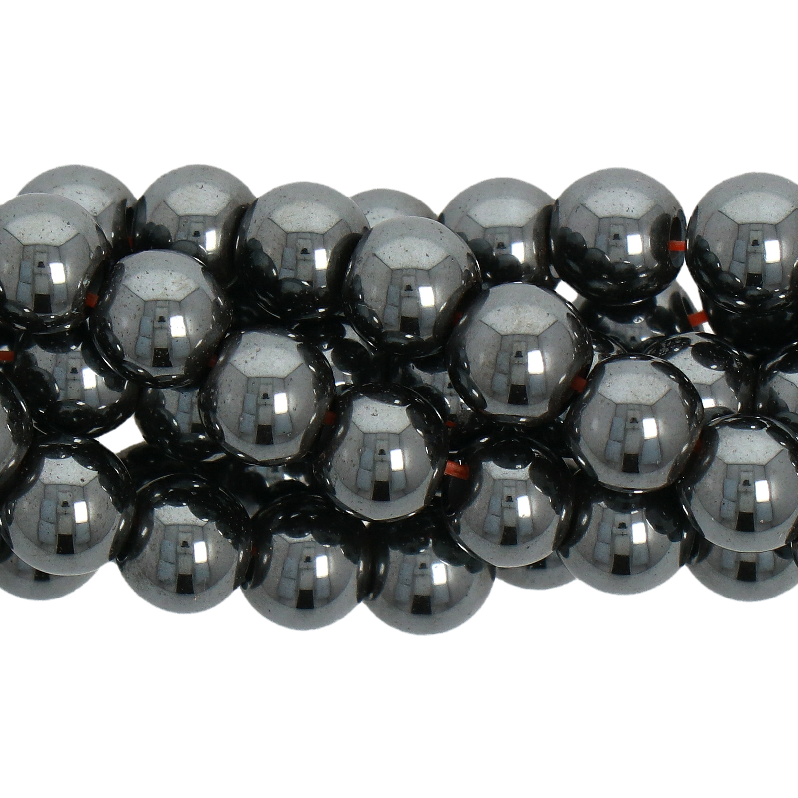 hematite smooth round 6mm | 15/16-inch strand