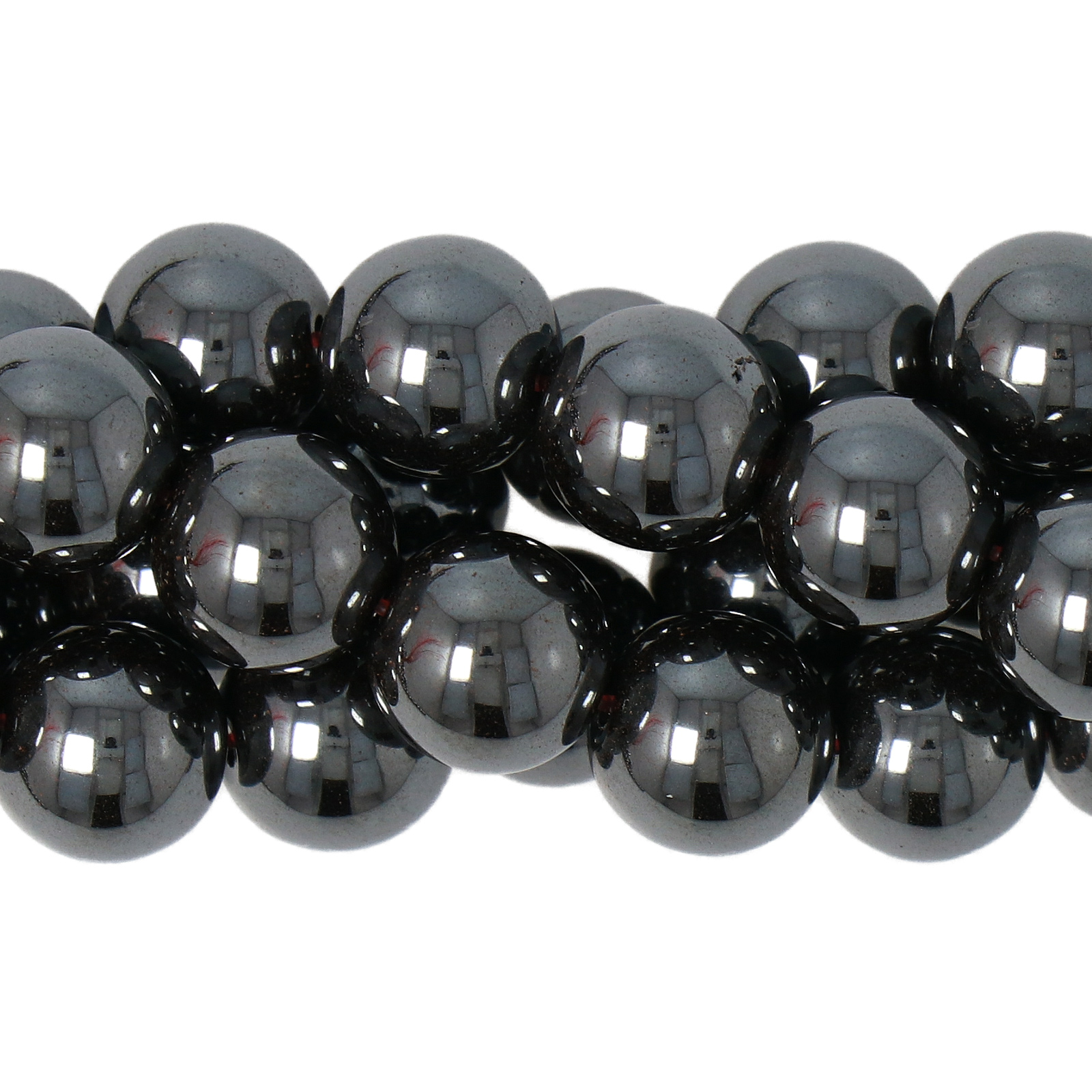 hematite smooth round 8mm | 15/16-inch strand