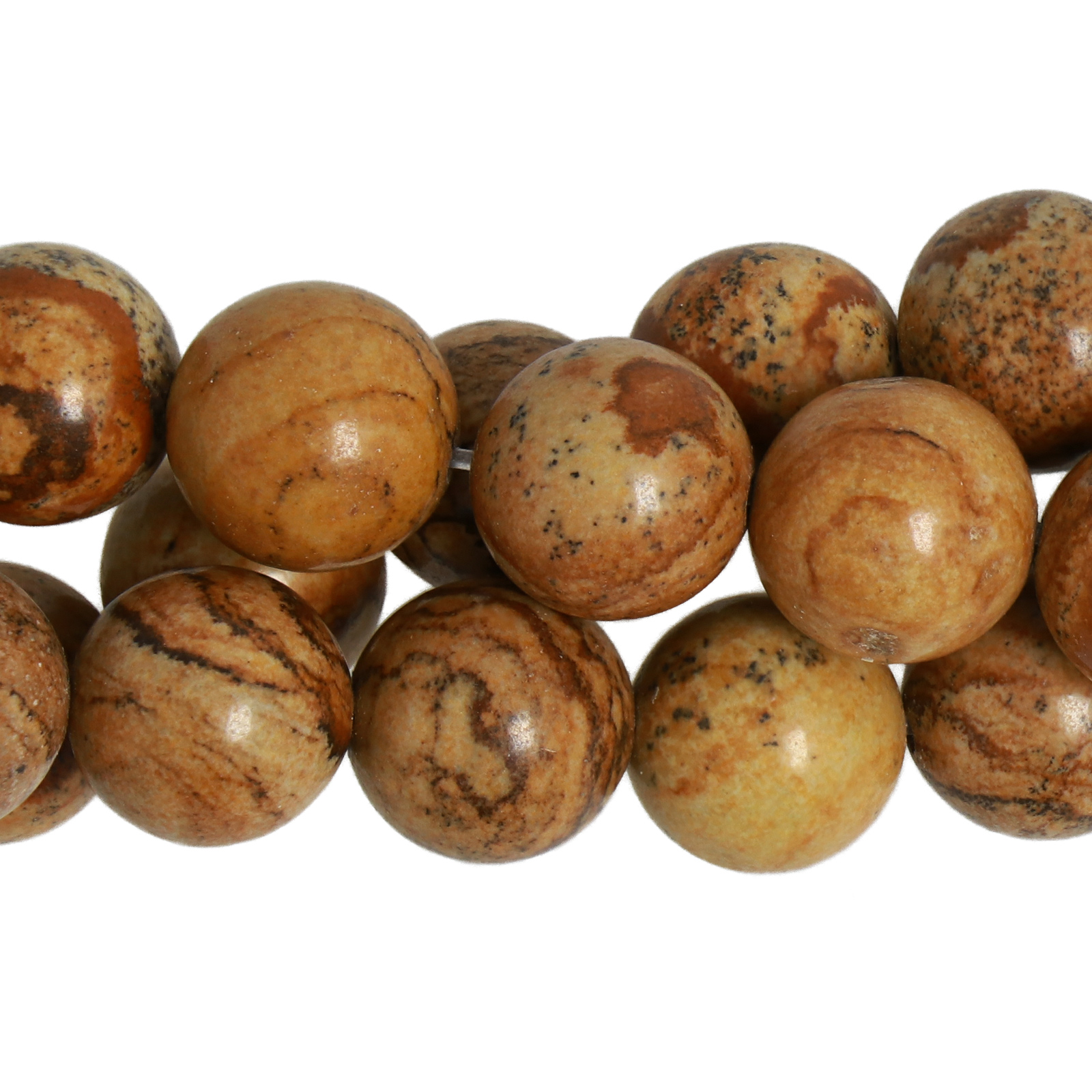 picture jasper smooth round 10mm | 15/16-inch strand