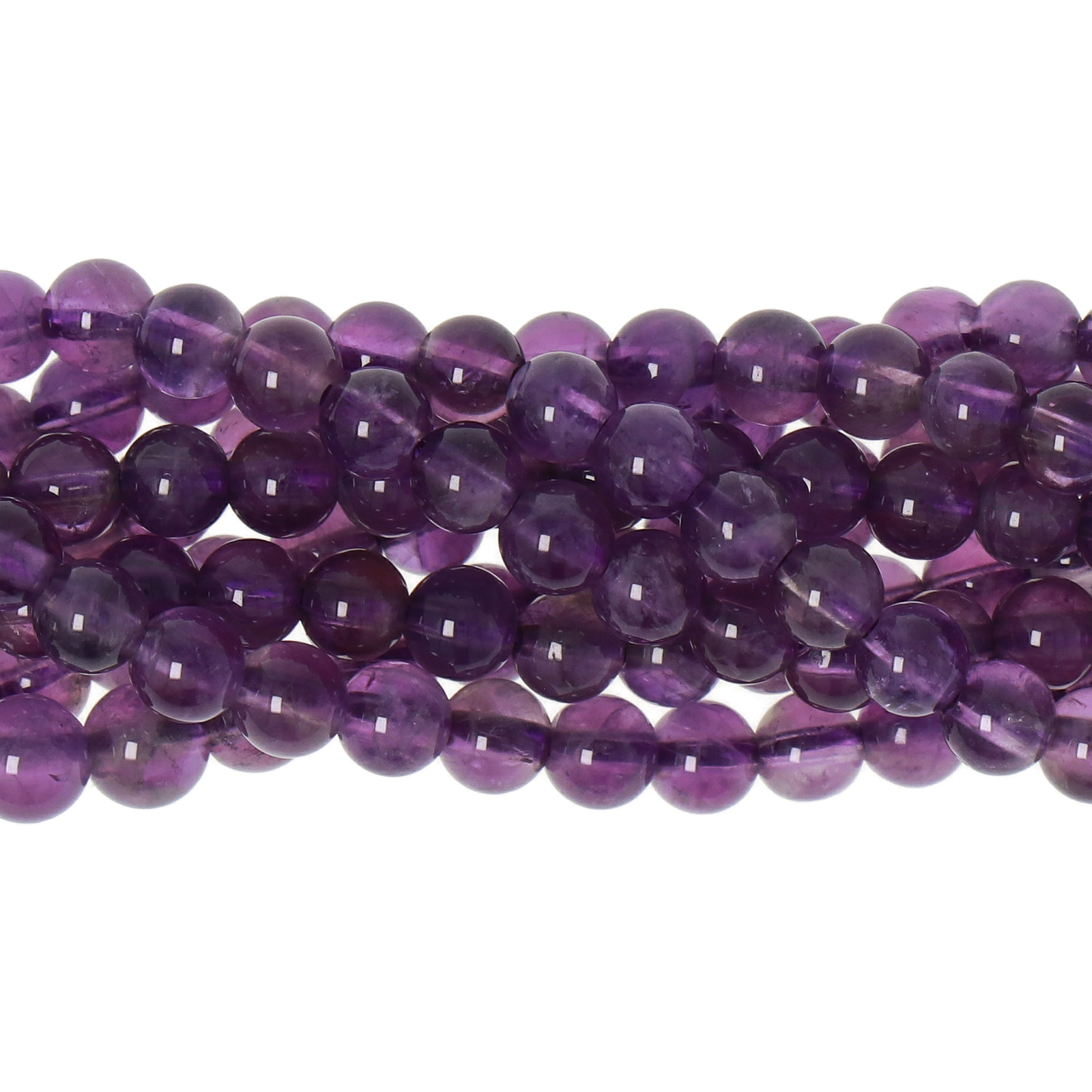 amethyst smooth round 4mm | 15/16-inch strand