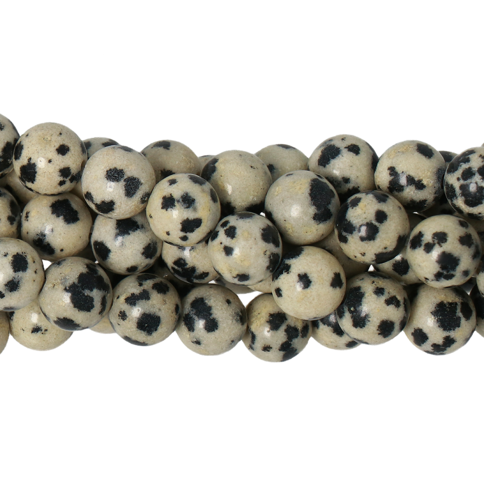 dalmatian jasper smooth round 6mm | 16-inch strand