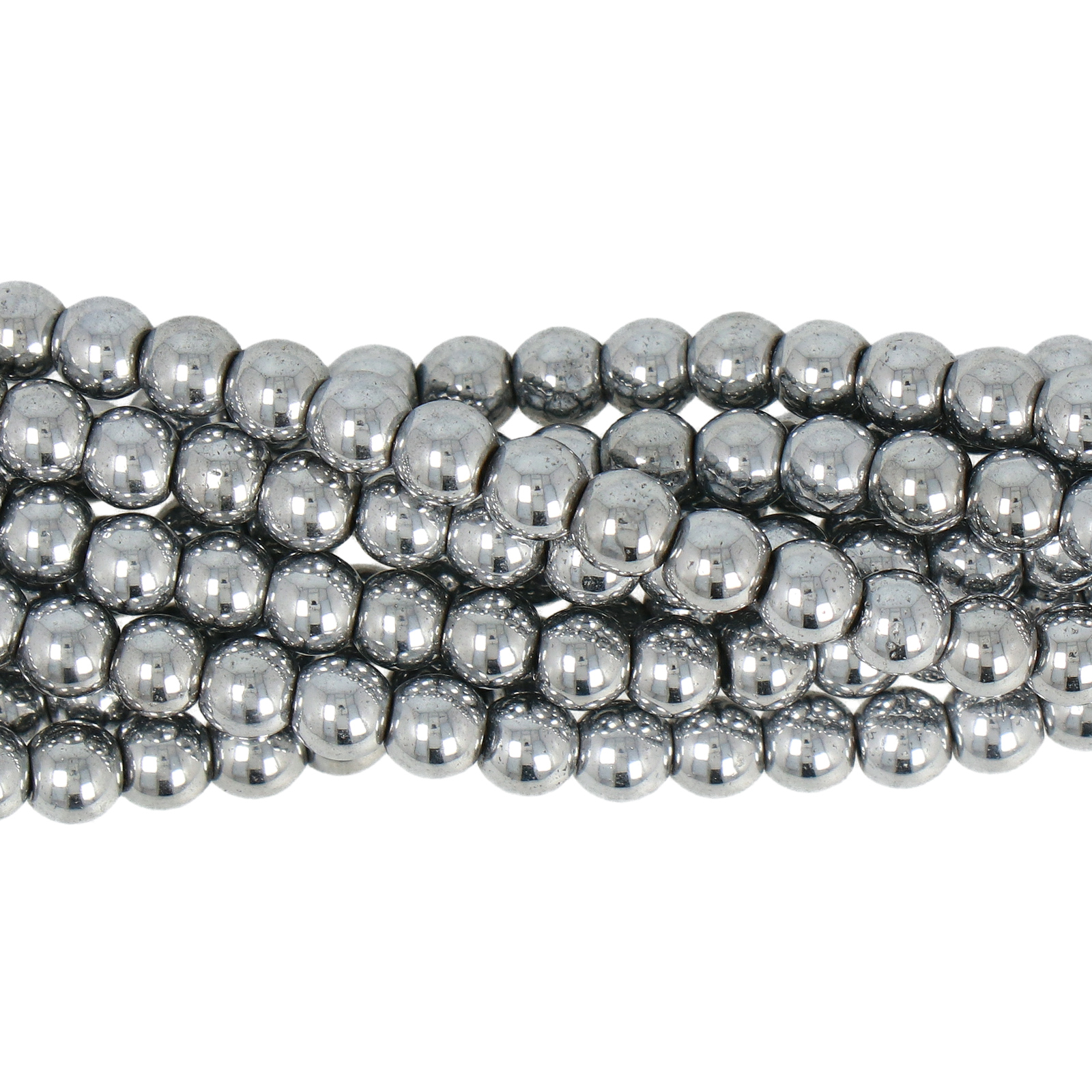 hämatit silver glatt runde 4mm | strang 38/40cm