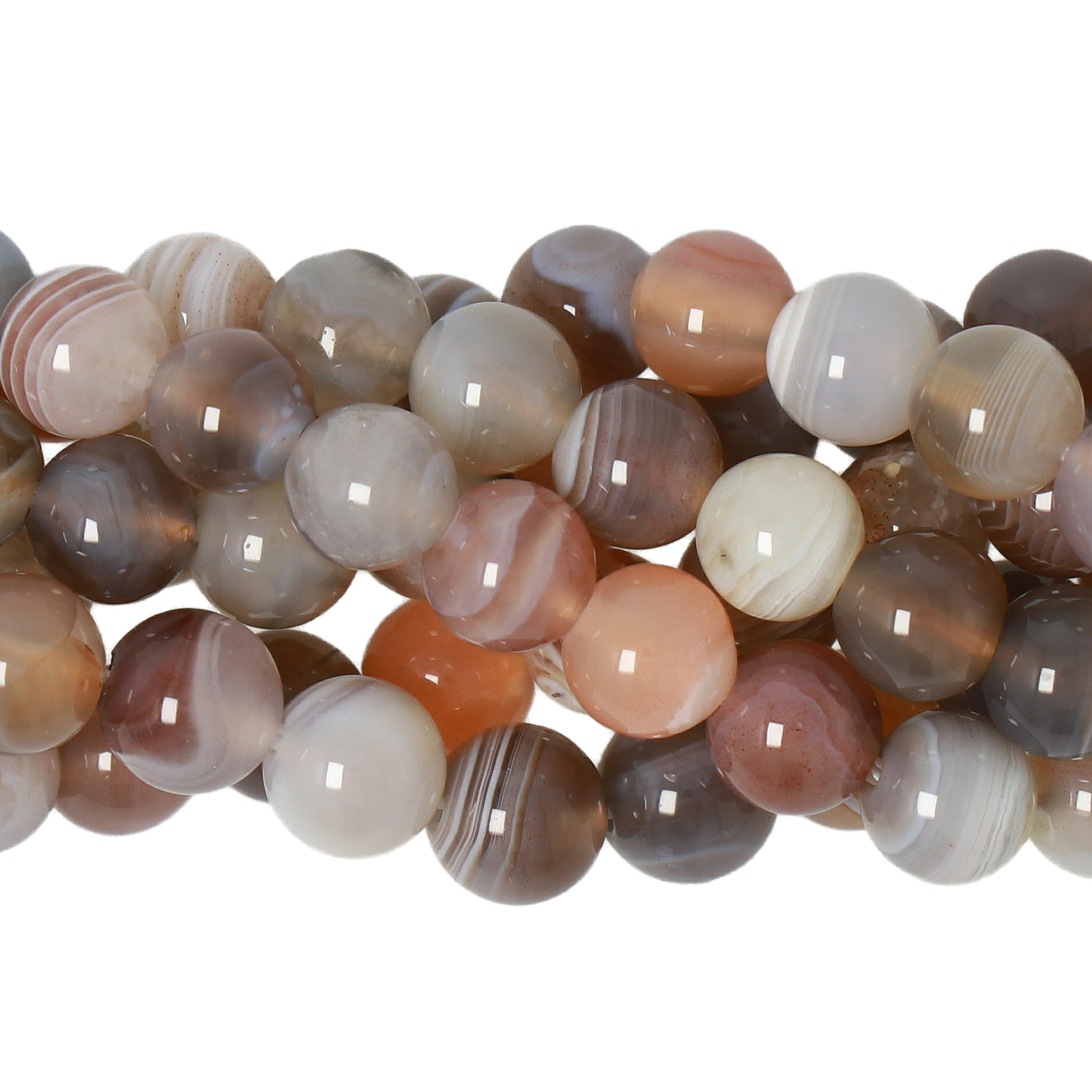 achatbotswana glatt runde 6mm | strang 38/40cm