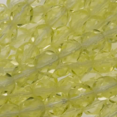 czech fire-polished round beads jonquil 6mm | 25pc