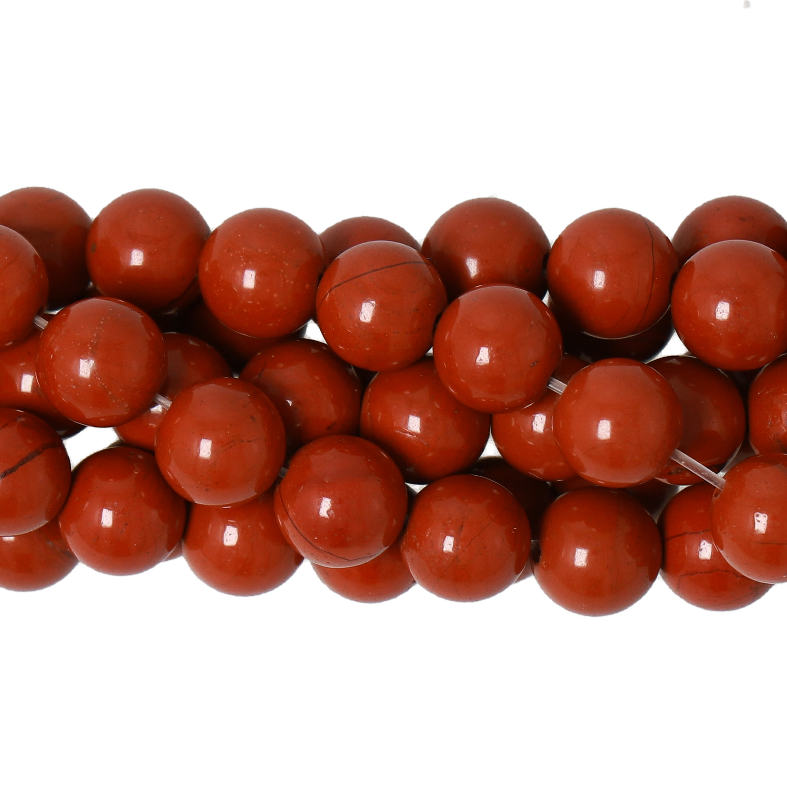 red jasper smooth round 6mm | 15/16-inch strand