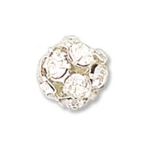 strass runde silberfarben crystal 8mm | 1st