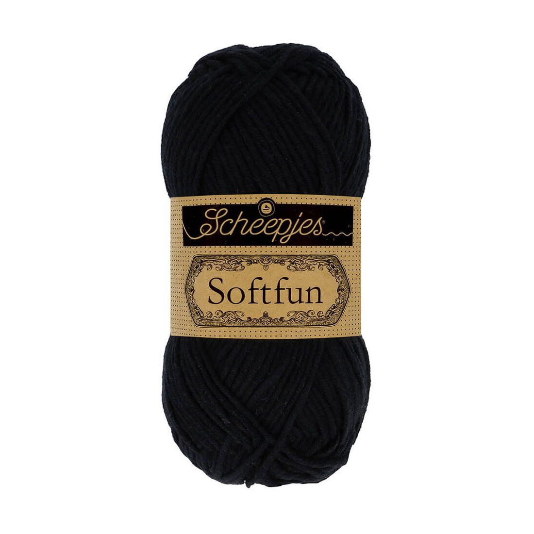 scheepjes softfun - black (2408) - 50gr (140mt) | 1pc