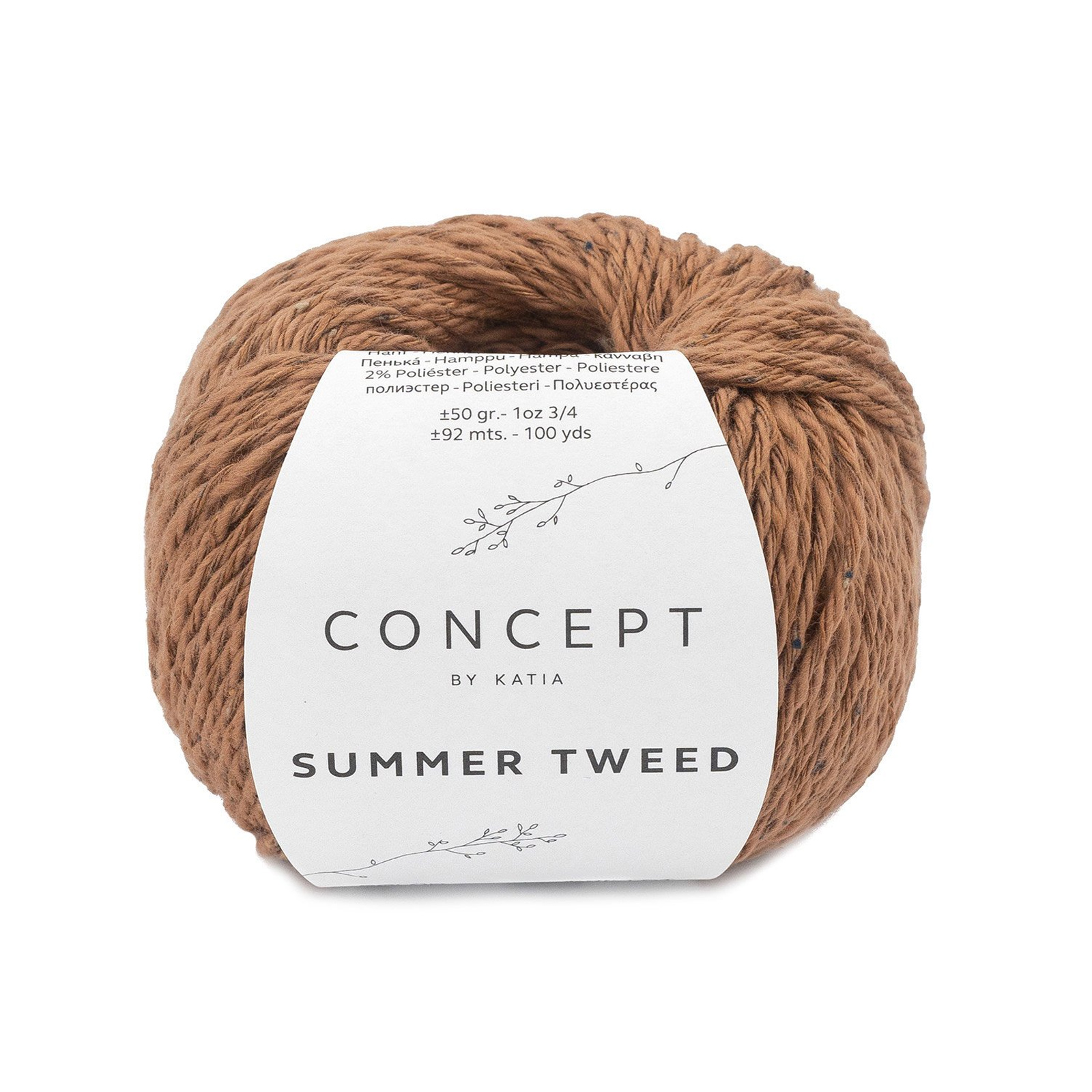 katia summer tweed - brown (64) - 50gr (92mt) | 1pc