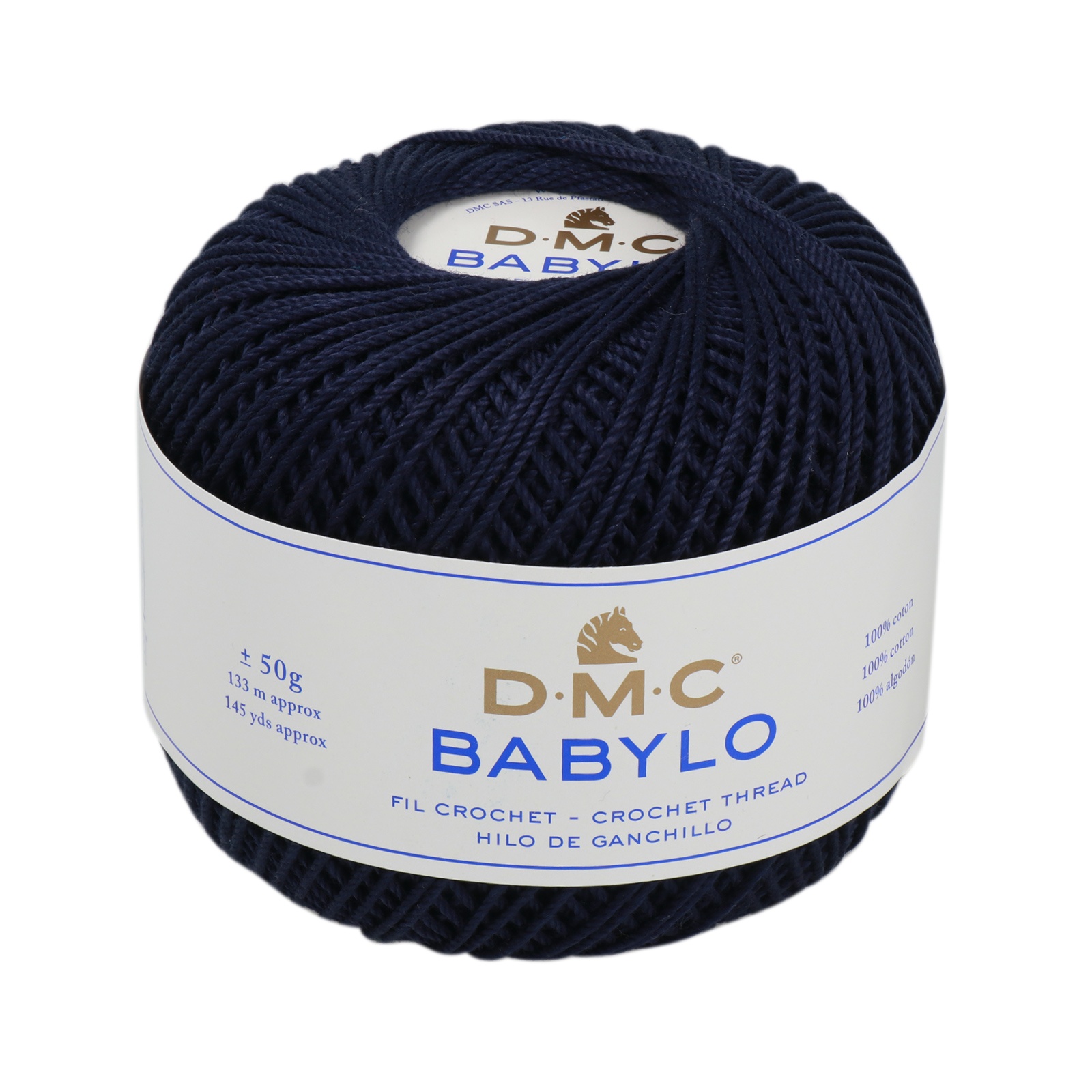 babylo 5 dmc crochet thread - blue (823) - 50gr (133mt) | 1pc