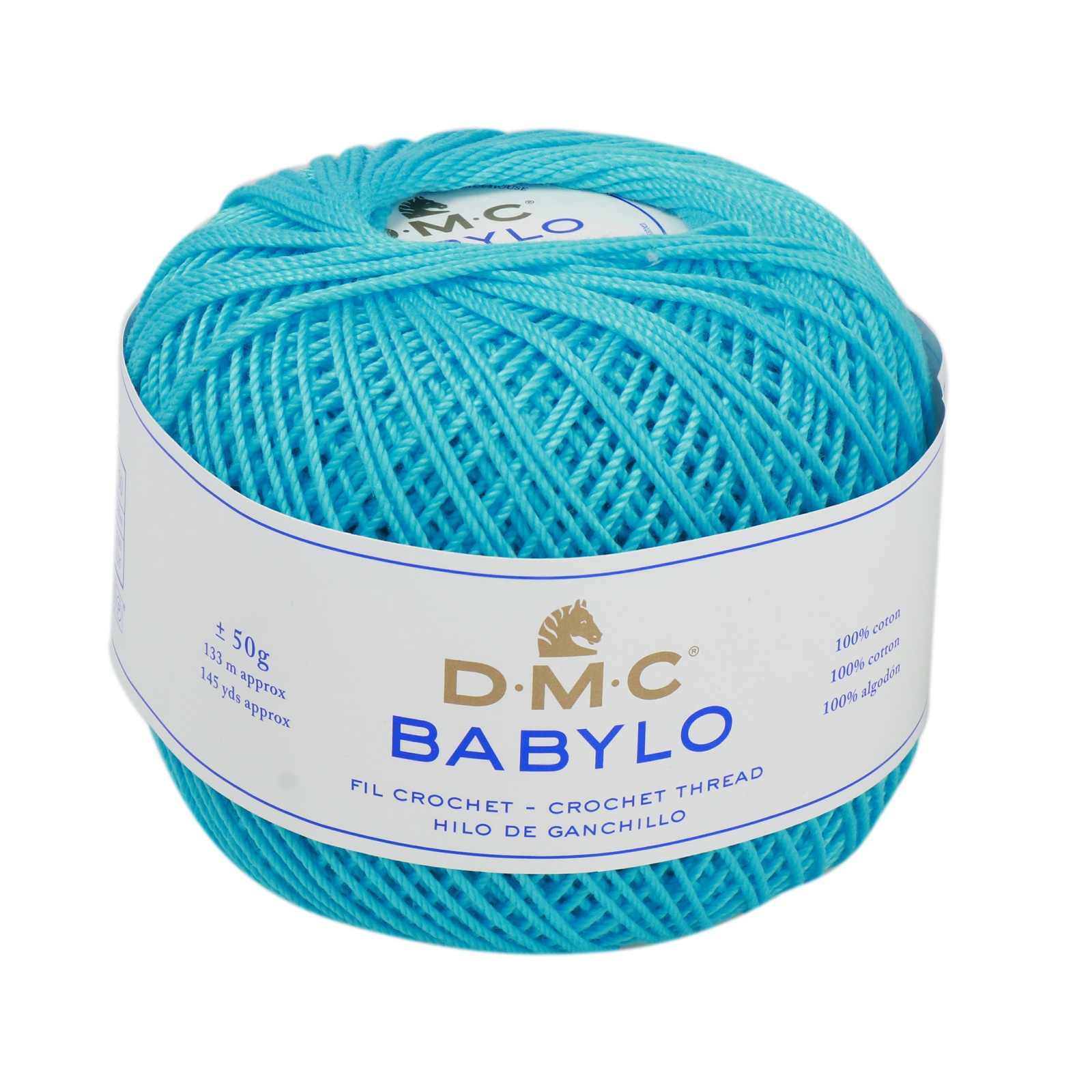 babylo 5 dmc crochet thread - blue turquoise (3846) - 50gr (133mt) | 1pc