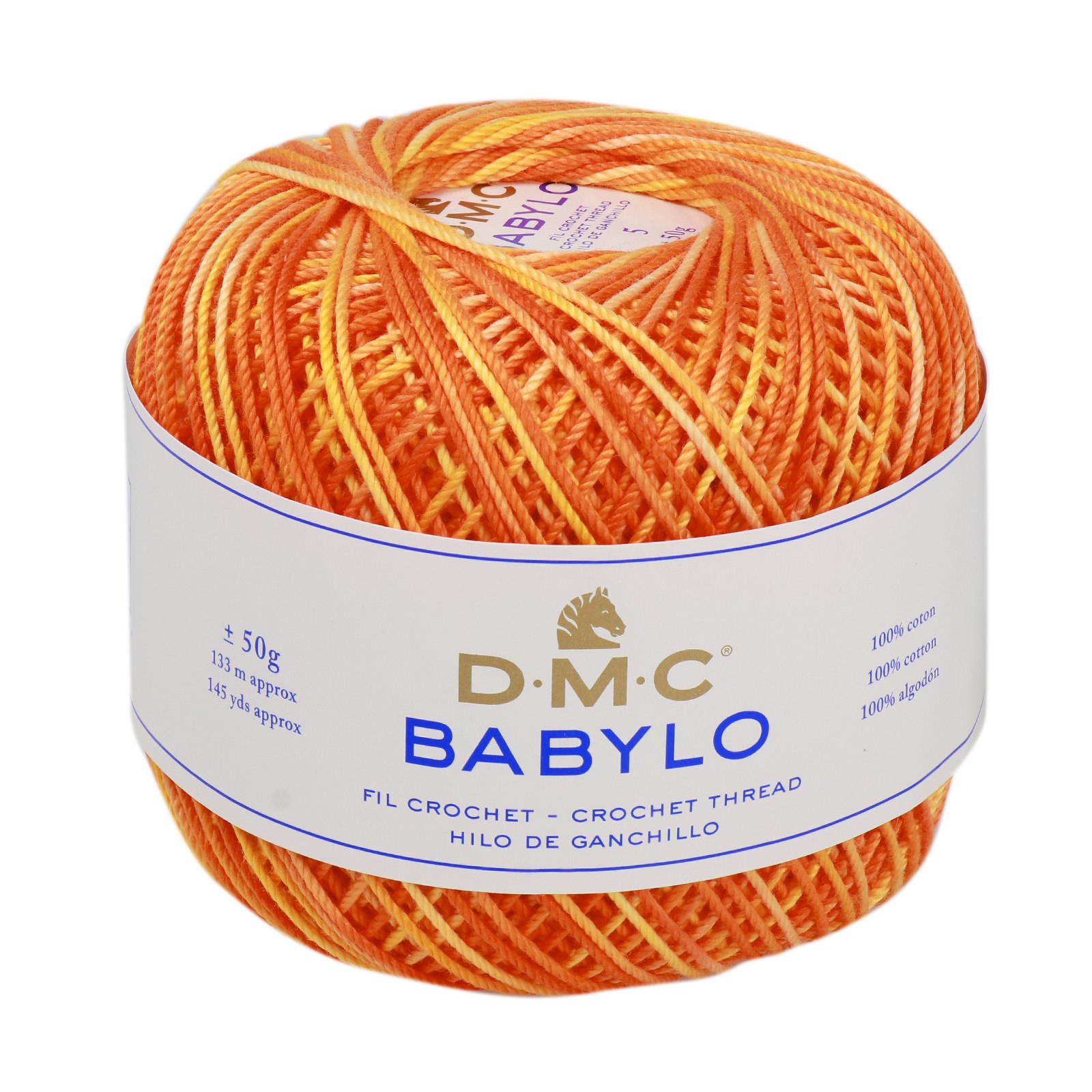 babylo 5 dmc crochet thread - tangerine (51) - 50gr (133mt) | 1pc