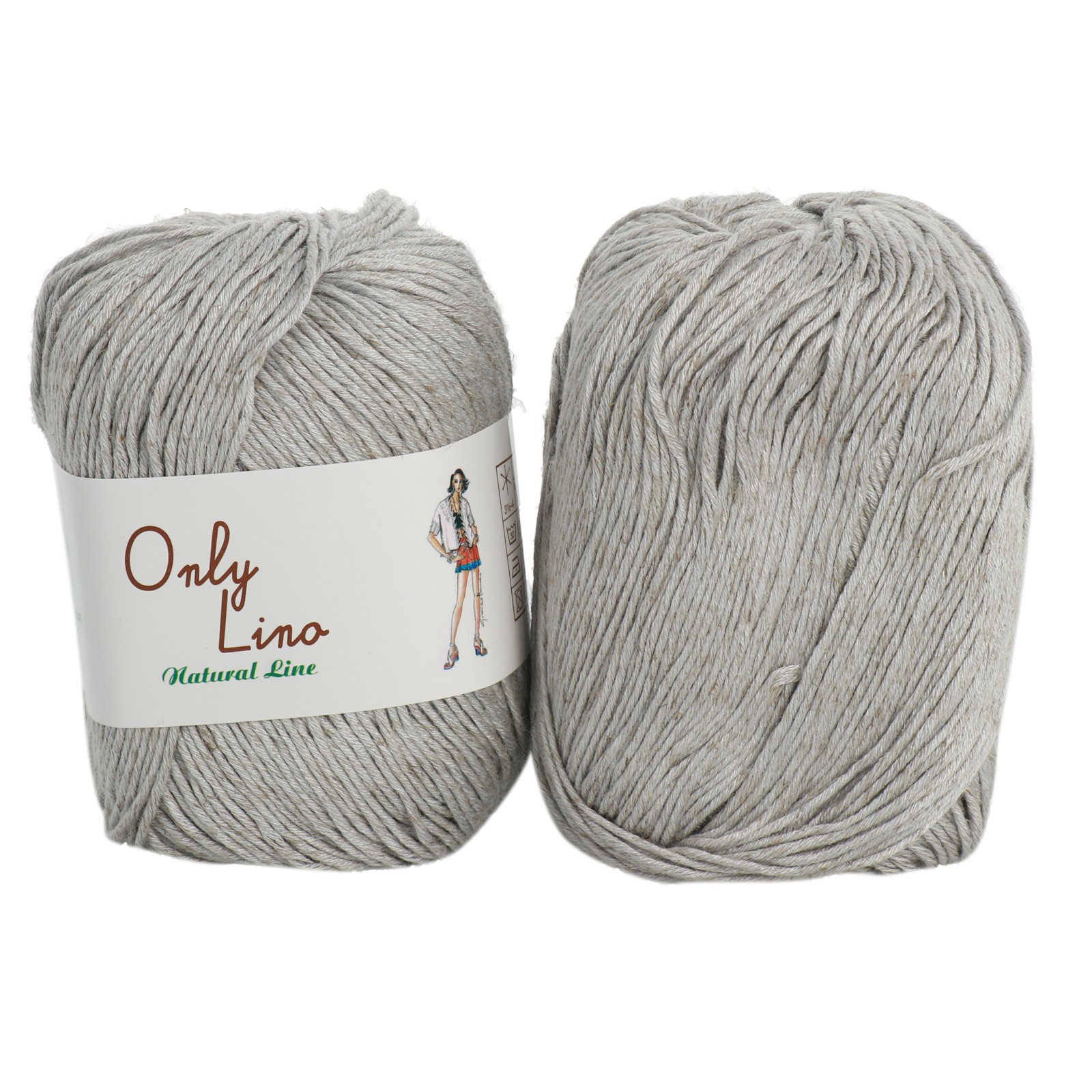 miss tricot filati only lino light grey (13) - 50gr (110mt) | 1pc
