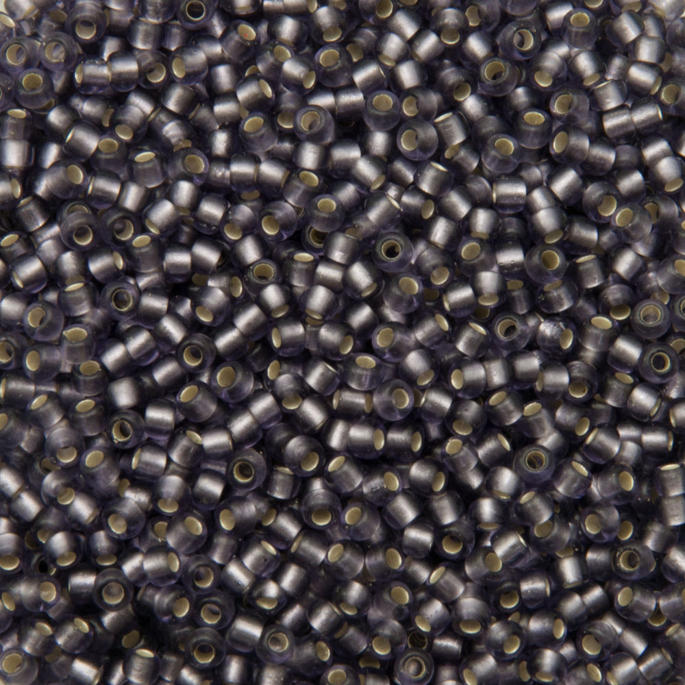 rocaille toho seed beads 11/0 silver-lined frosted light tanzanite (39f) | 10gr