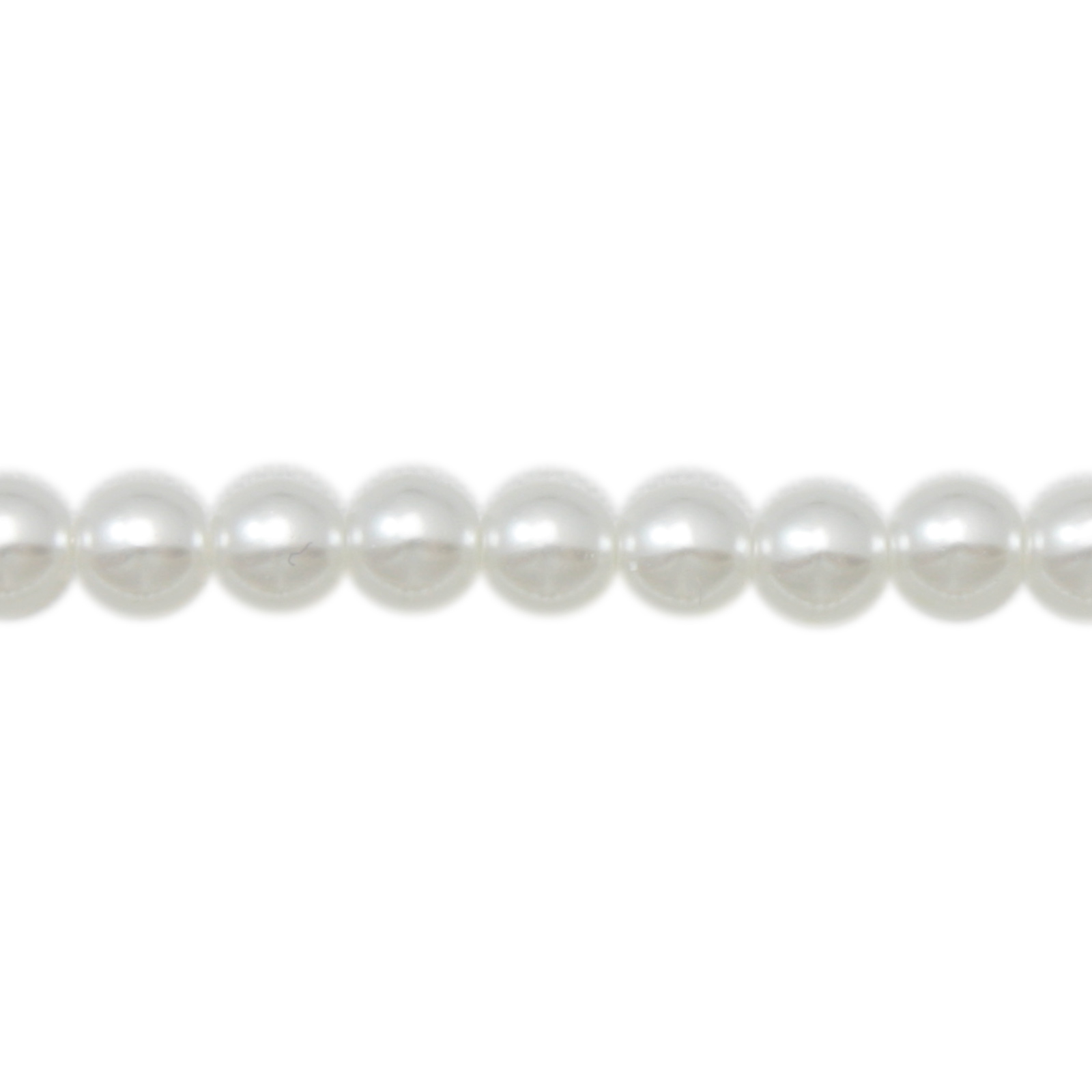 czech glass pearl beads - white round 4mm | 120pc