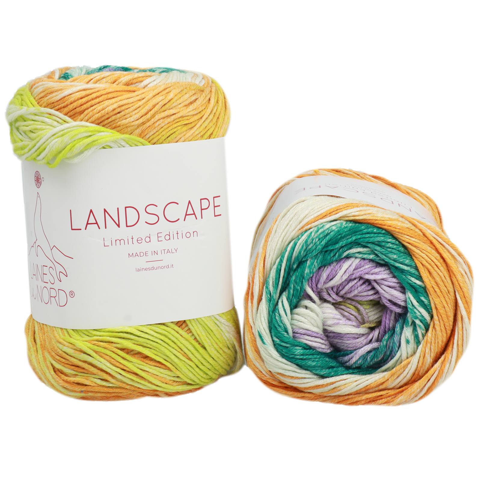 laines du nord landscape - emerald/orange/lime (5) - 100gr (280mt) | 1pc