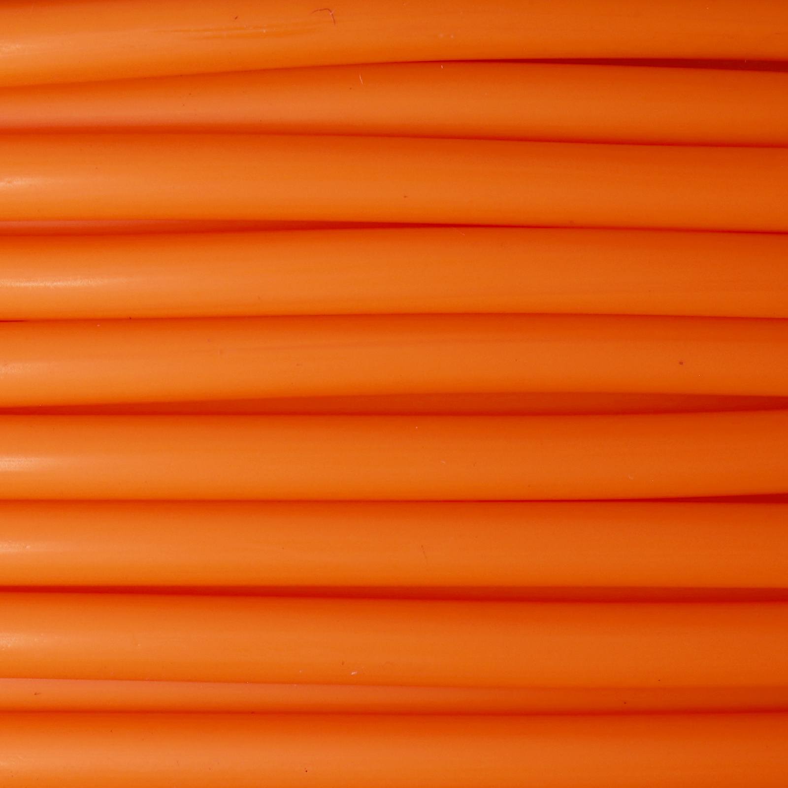 orange neon hollow rubber cord 4mm | 1mt
