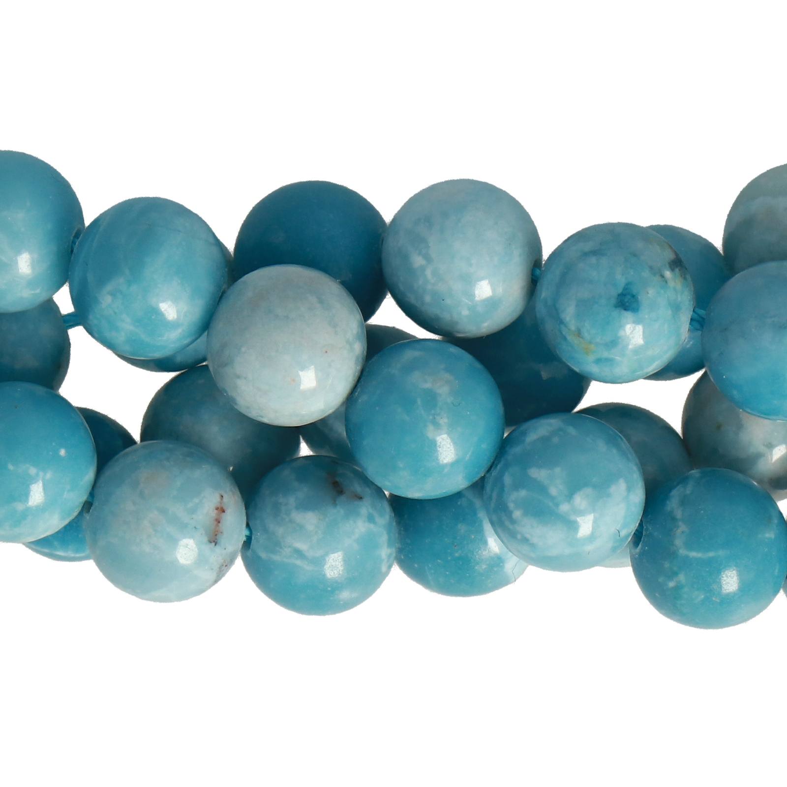 larimar quartz smooth round 8mm | 16-inch strand