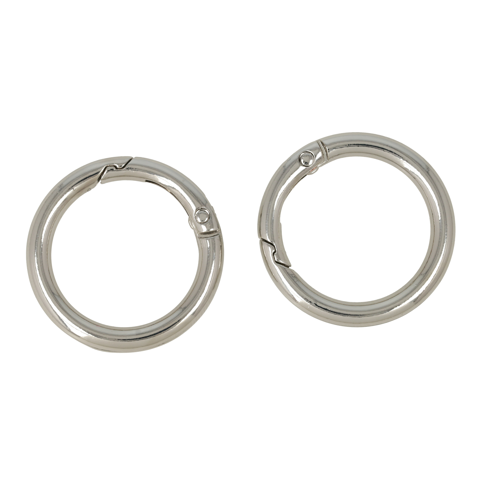 diy bag silver carabiner round 34mm | 2pc