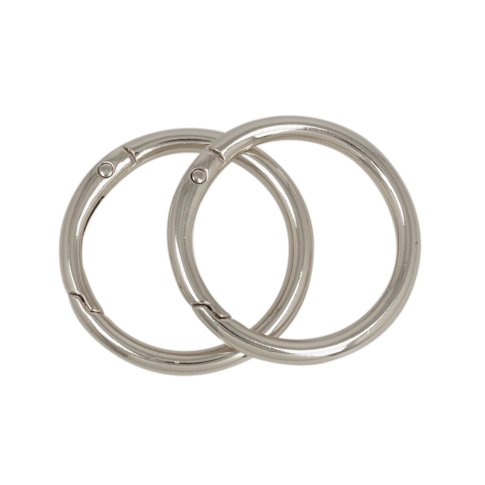 diy bag silver carabiner round 39mm | 2pc