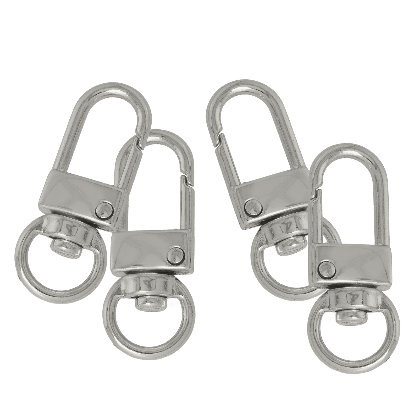 diy bag silver carabiner 33x12mm (inner 10mm) | 4pc
