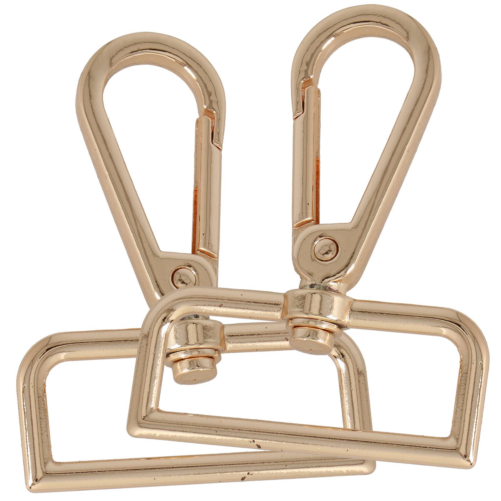 diy bag diy taschen gold carabiner 60x20mm (inner 46x20mm) | 2pc