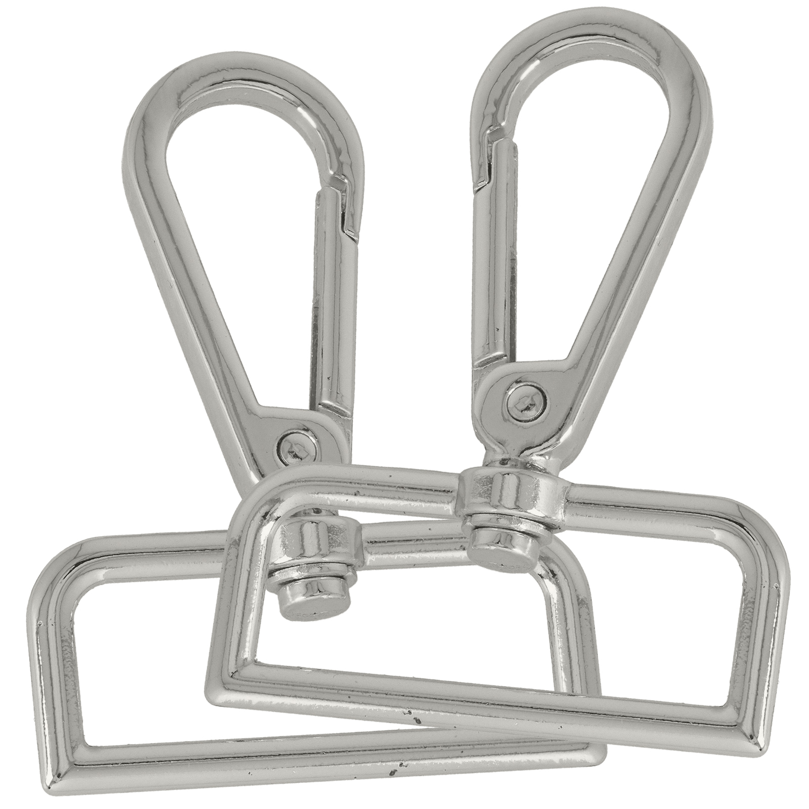 diy bag silver carabiner 60x20mm (inner 46x20mm) | 2pc