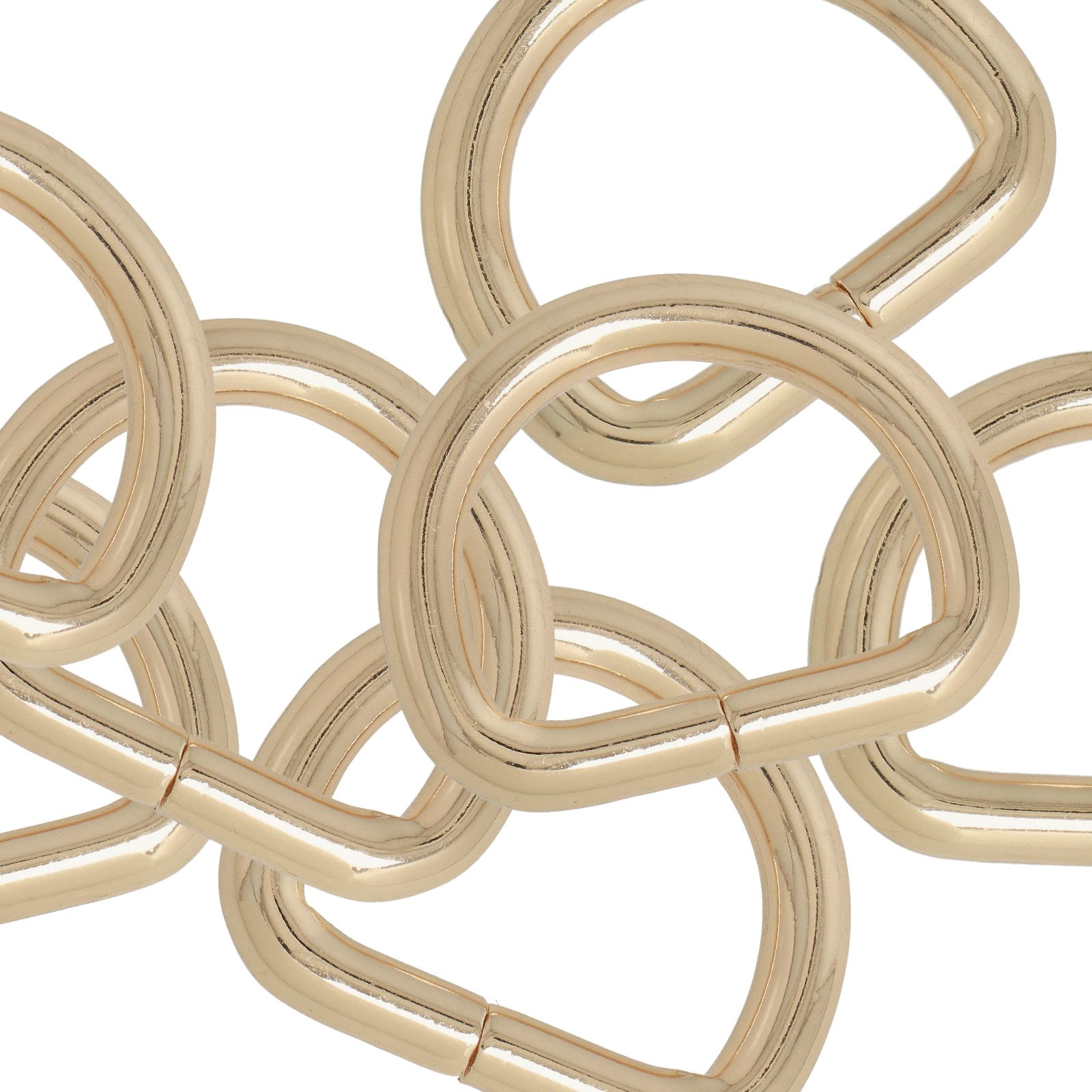 d-rings for bag - gold 34x27mm (inner 25x18,5mm) | 10pc