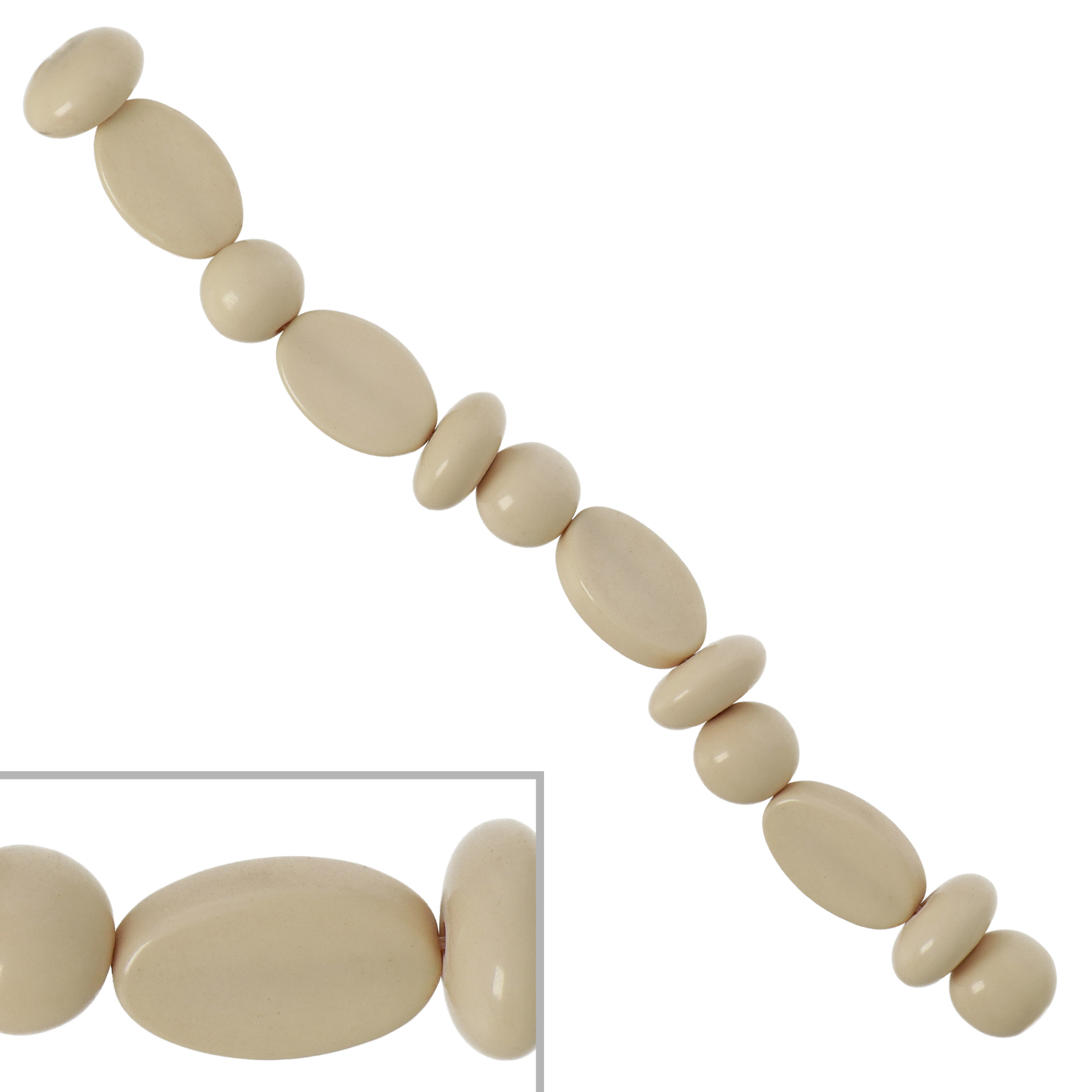 resin mix shape ivory - 12pcs | 1 strand