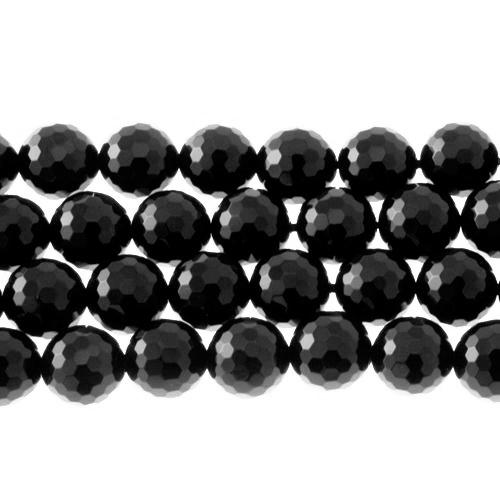 schwarz onyx facettiertes runde 10mm | strang 38/40cm