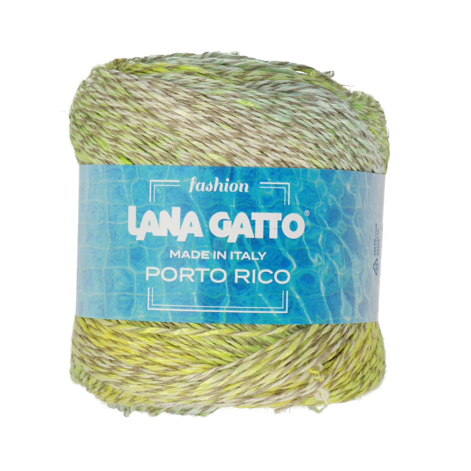 lana gatto porto rico - lime mix (30453) - 100gr (300mt) | 1st