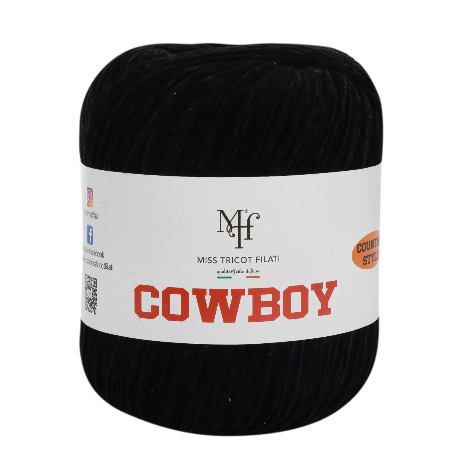 miss tricot filati cowboy black (18) - 50gr (160mt) | 1pc