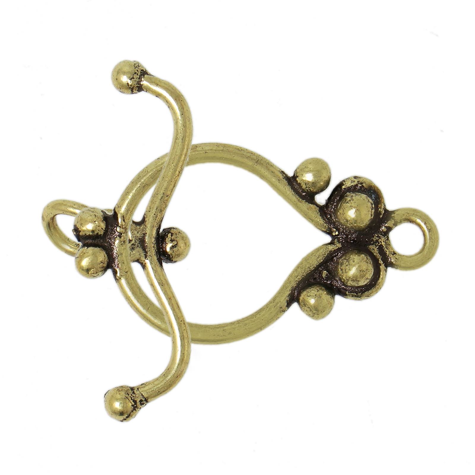antique gold plated toogle clasp 30x16mm | 4pc