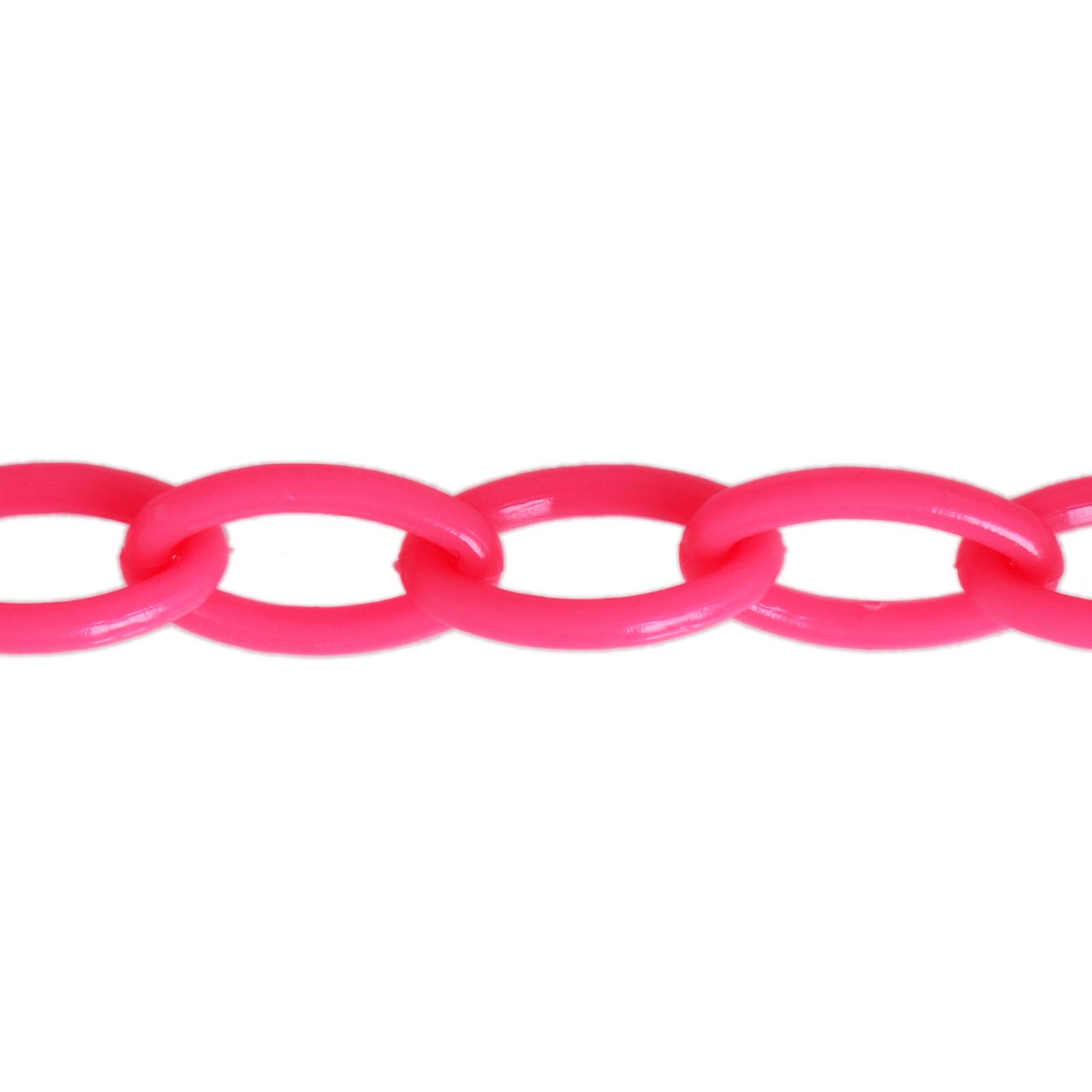 polyesterkette fuchsia 13x8mm | 40cm