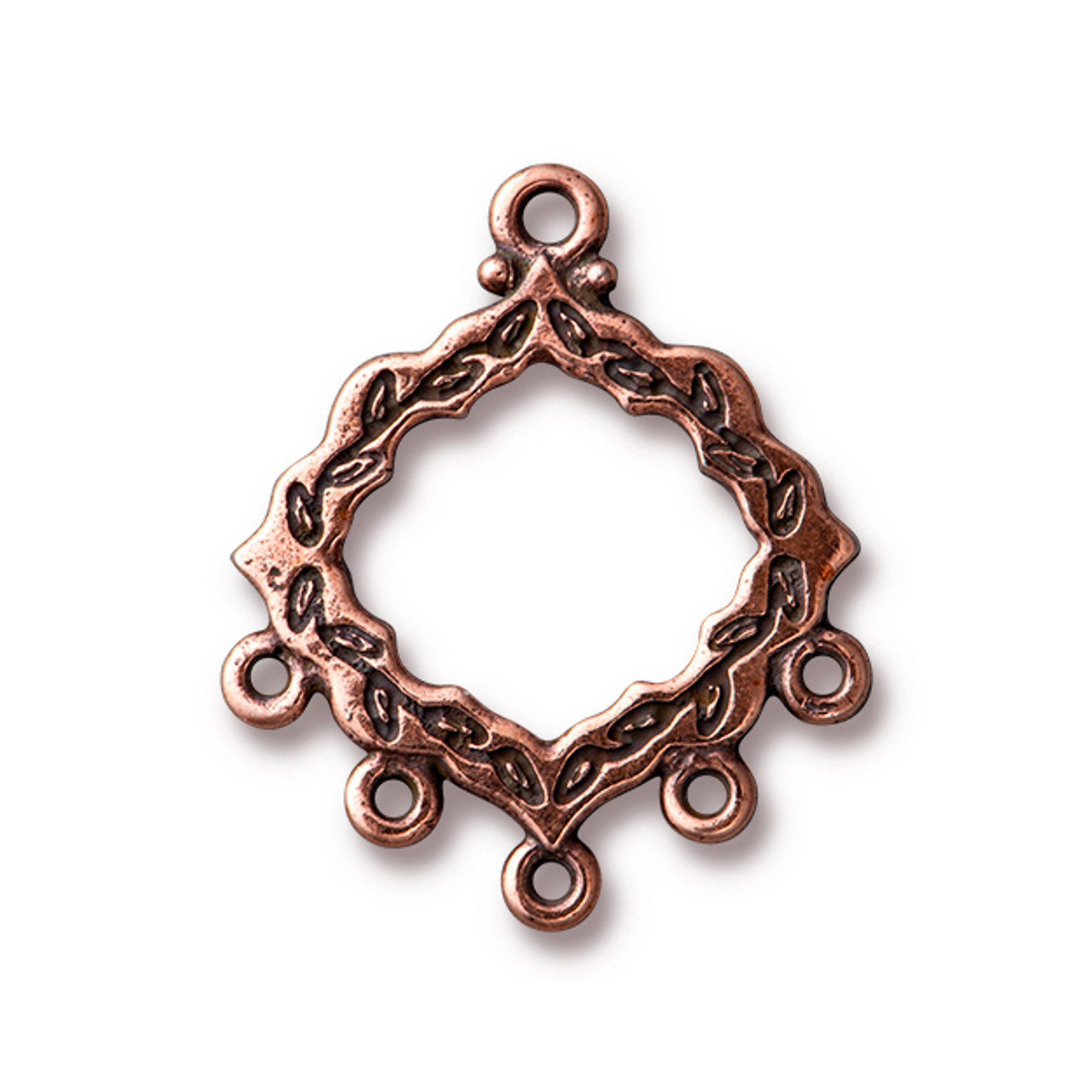 antique copper plated cathedral chandelier 27,5x23mm | 1pc