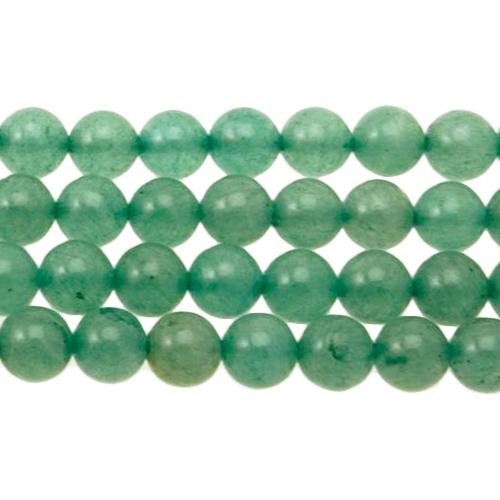 green avventurine smooth round 6mm | 16-inch strand