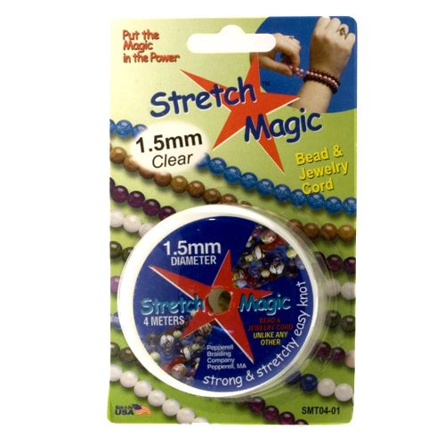 stretch magic elastic cord transparent - diameter 1,5mm - 4mt spool | 1pc