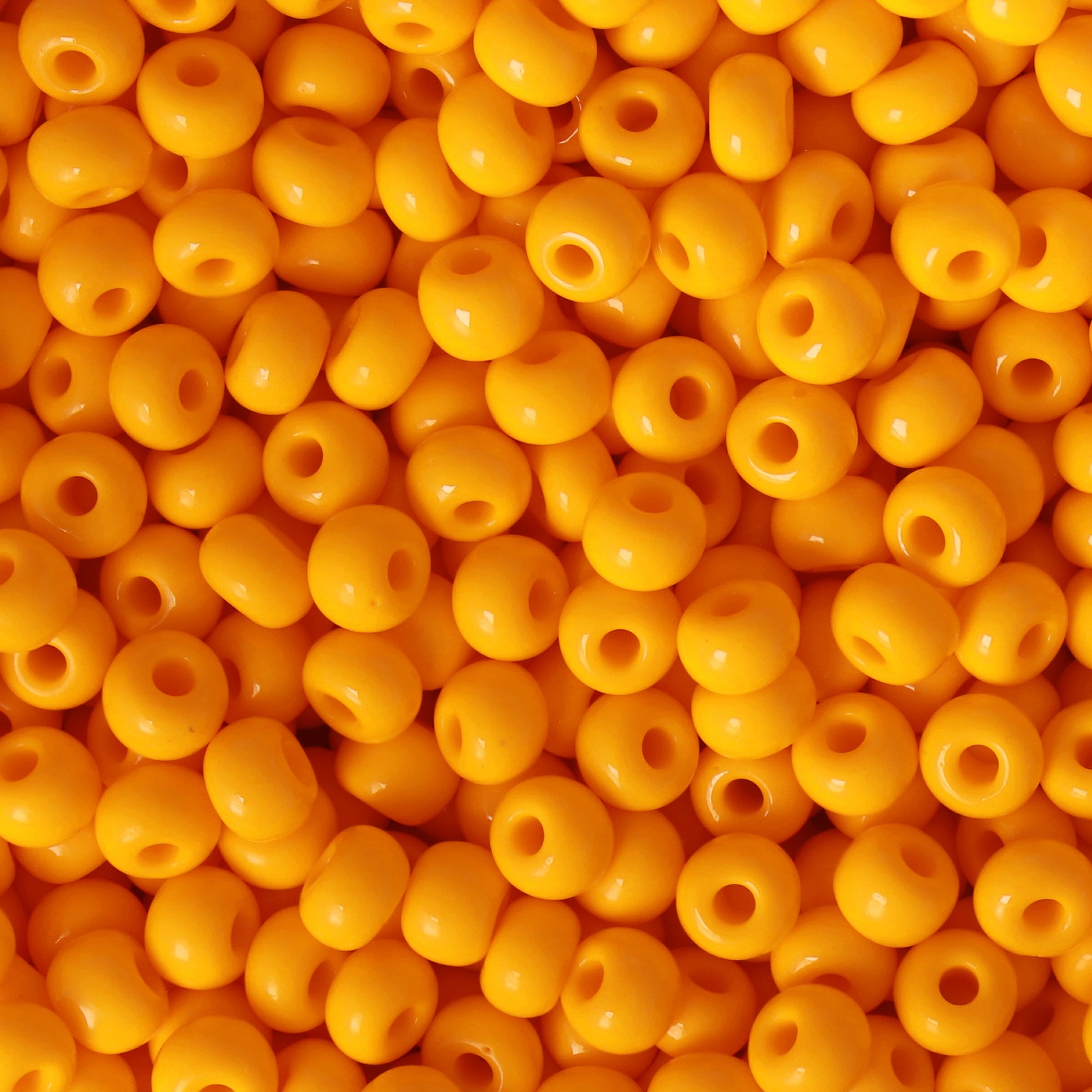 preciosa seed bead rocailles 4/0 opaque neon orange | 20gr